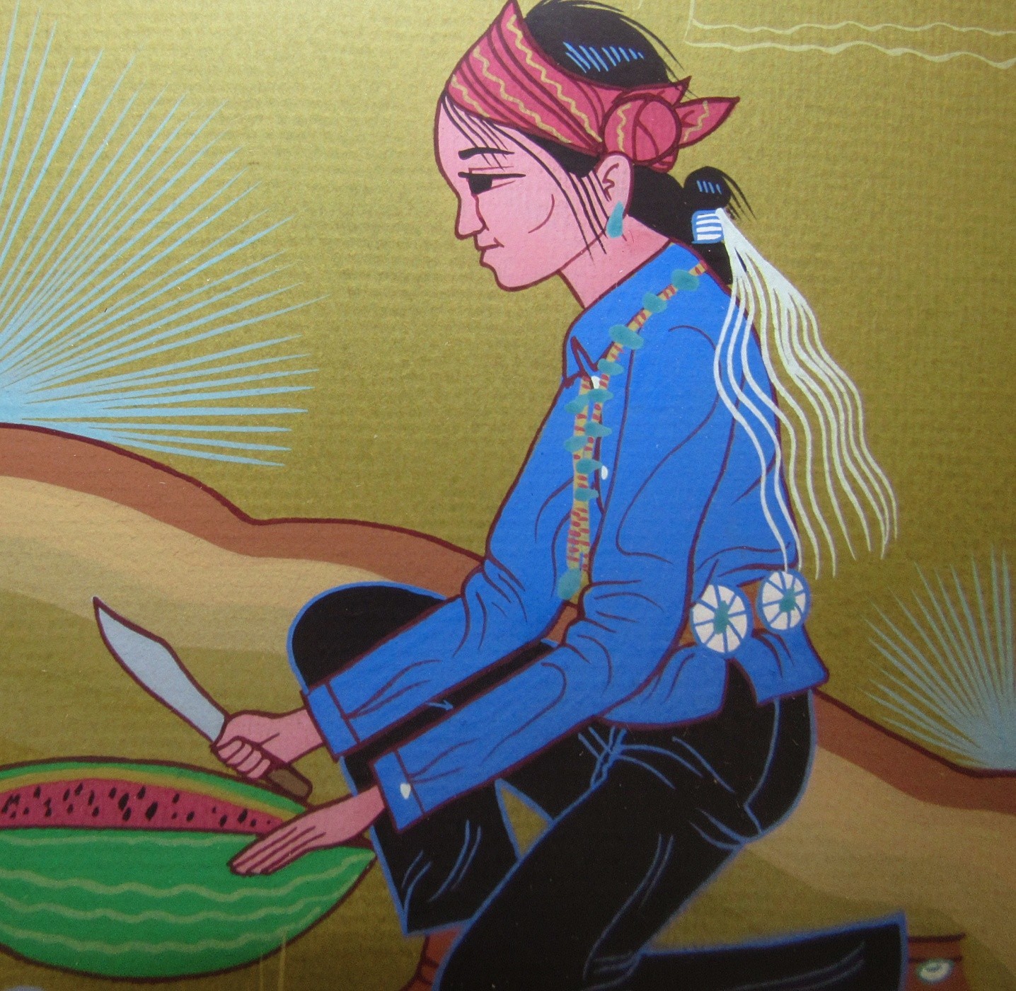 Raymond Johnson Ne-Clah-He Navajo Dine Tempera Native American Ptg Listed Artist