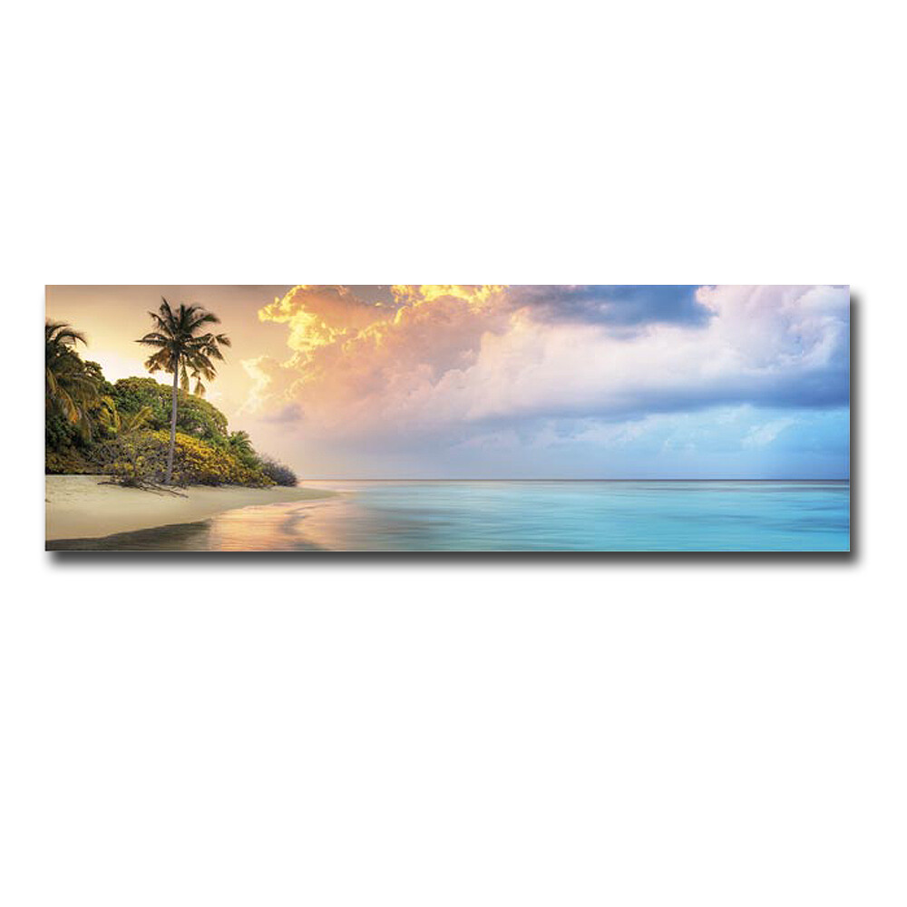 Sunrise Beach by Doug Cavanah Gallery-Wrapped Canvas Giclee Art (16 in x 48 in)