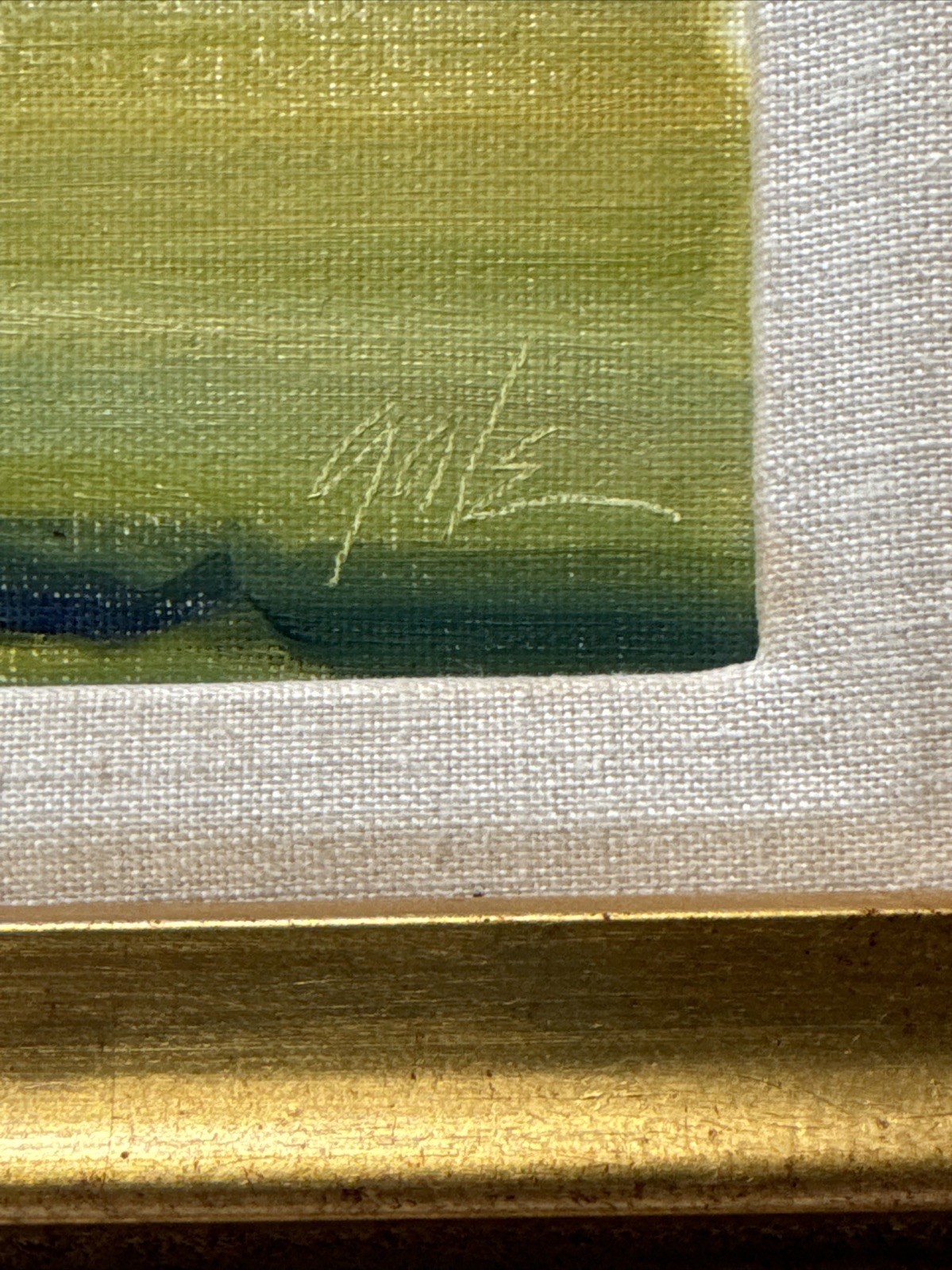 MARK GALE PAINTING IMPRESSIONIST FARM LAND HAY BAILS LANDSCAPE FAMOUS LISTED 16″
