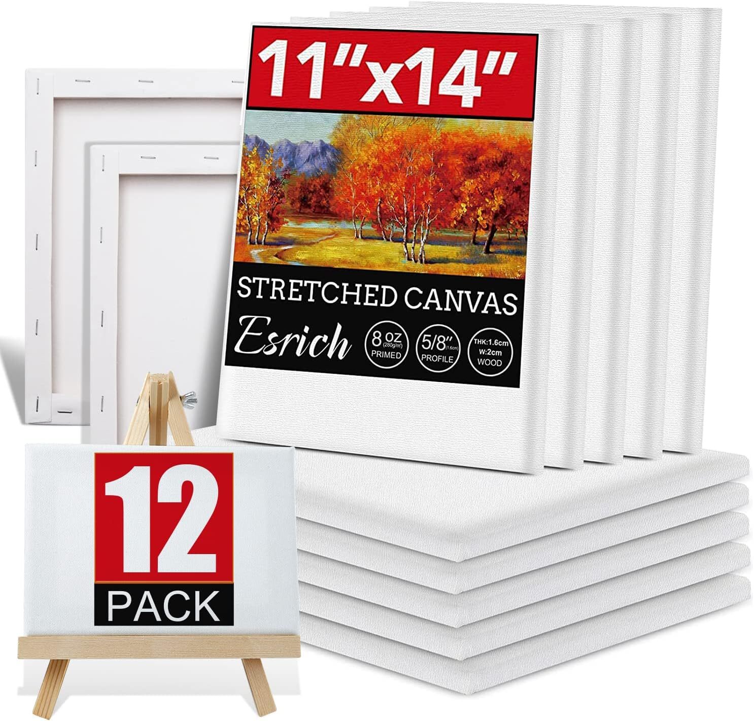 12 Pack Canvases for Painting with 11×14 Painting Canvas for Oil & Acrylic Pa…