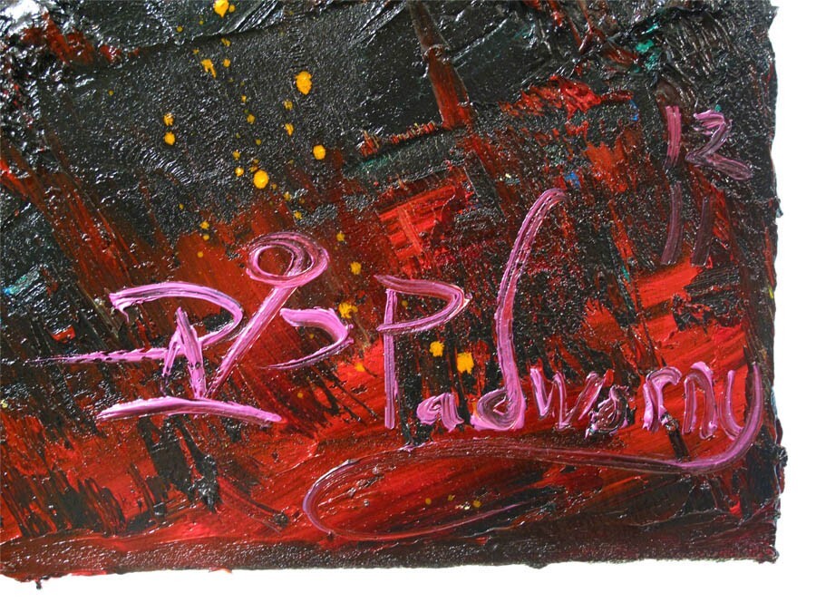 SIGNED ABSTRACT FLOWERS FLORAL█ORIGINAL█OIL█PAINTING█OUTSIDER█IMPRESSIONISM ART