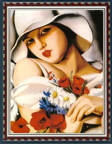Handmade Oil Painting Reproduction OF Tamara De Lempicka Girl On Canvas 24″X36″