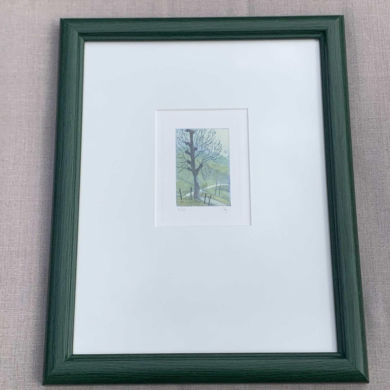 Giorgio Ferrari Hand Colored Etching Tuscan Landscape Numbered, Framed, & Signed