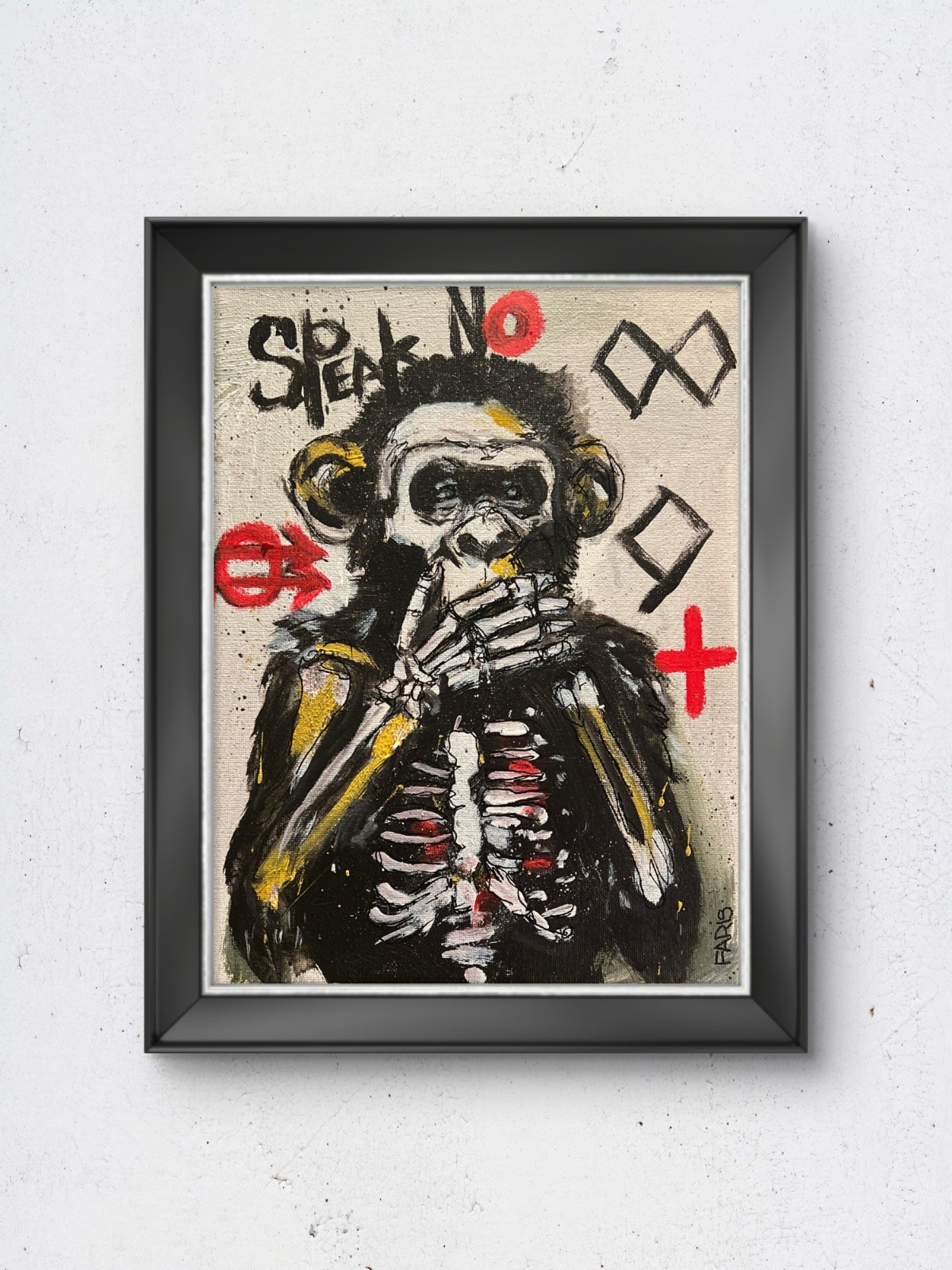 SpeakNO — Hero Series No. 5 | 9×12 Original Mixed Media | Jim Faris