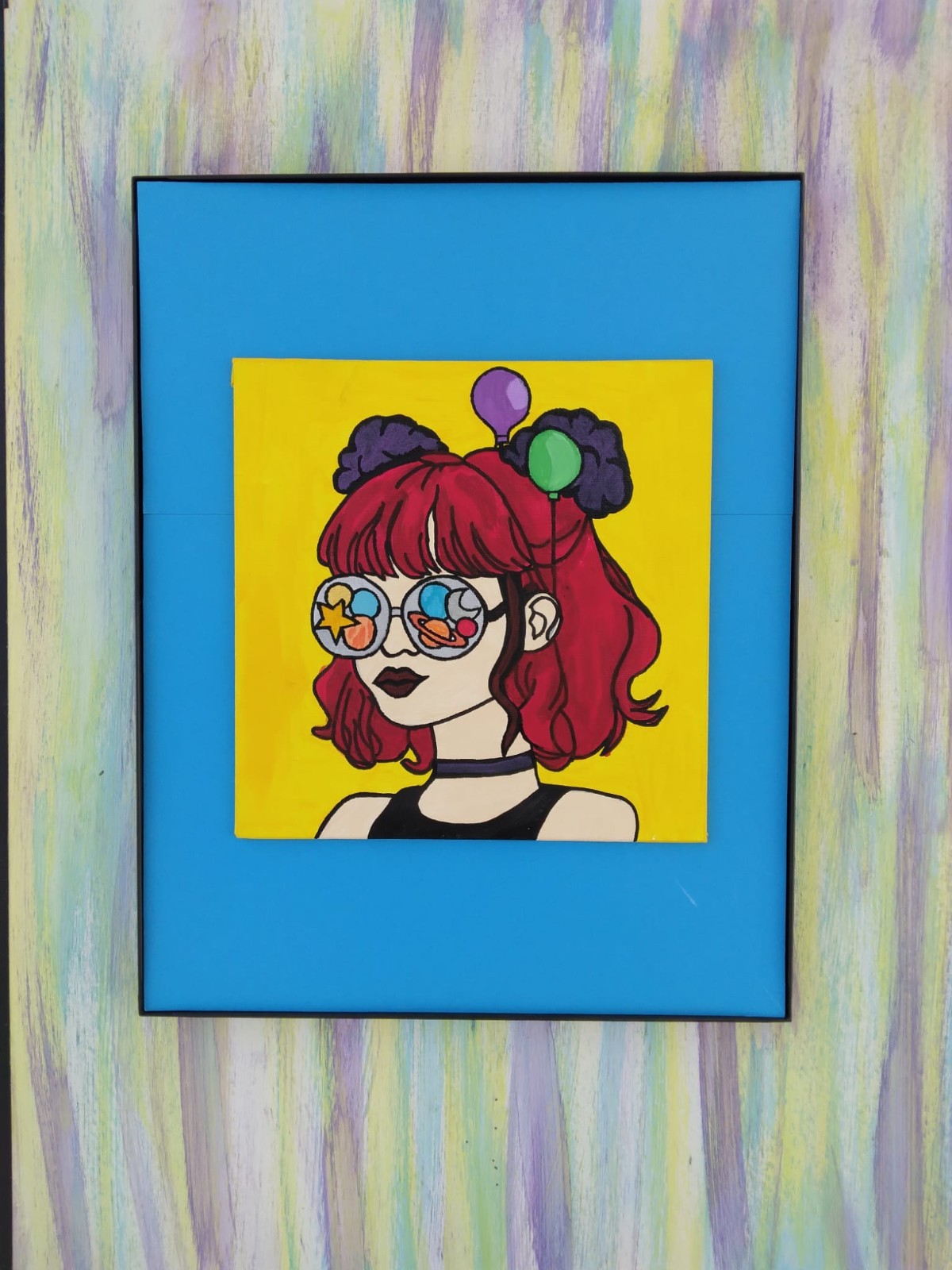 Galaxy Girl 8×8 Flat Canvas Painting