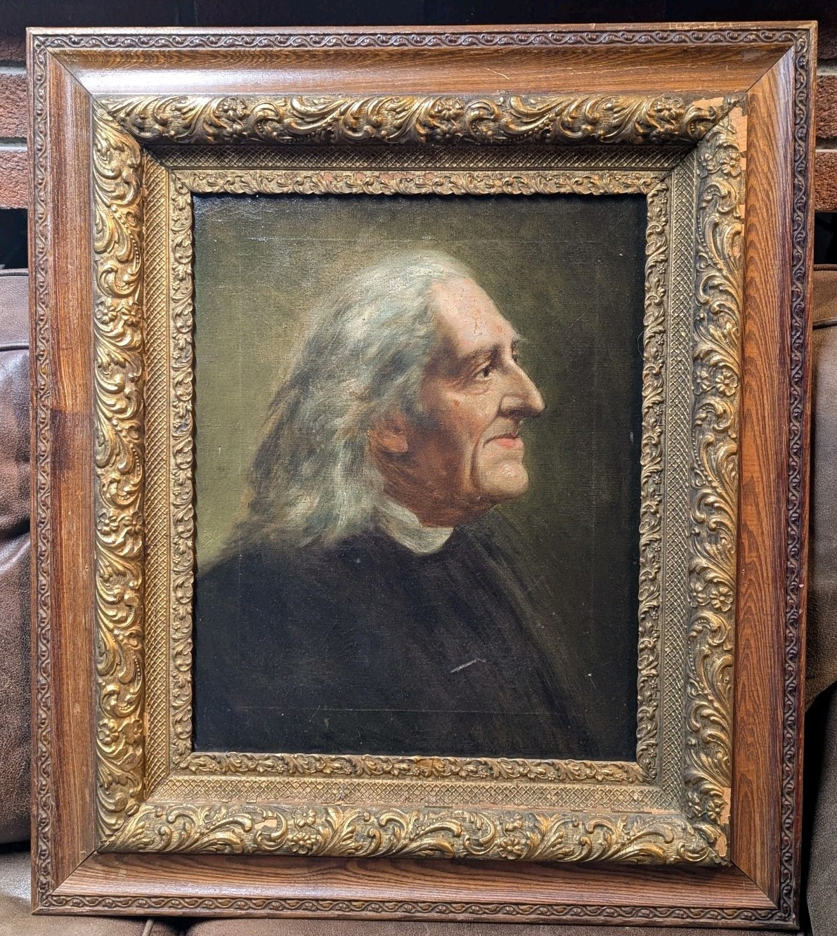 Franz Liszt (October 1811 – July 1886); Hungarian Composer, Antique Oil On…