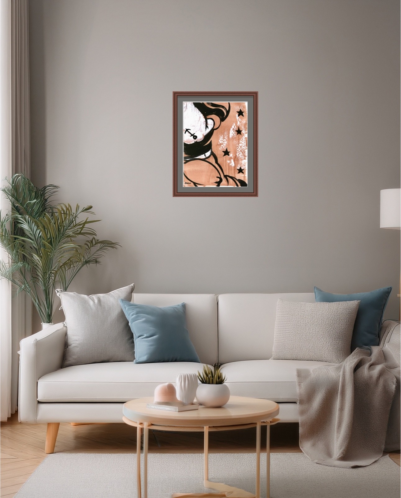 Atherton 9×12 Original Pop Art Character Acrylic Painting «Popeye 4» hand signed