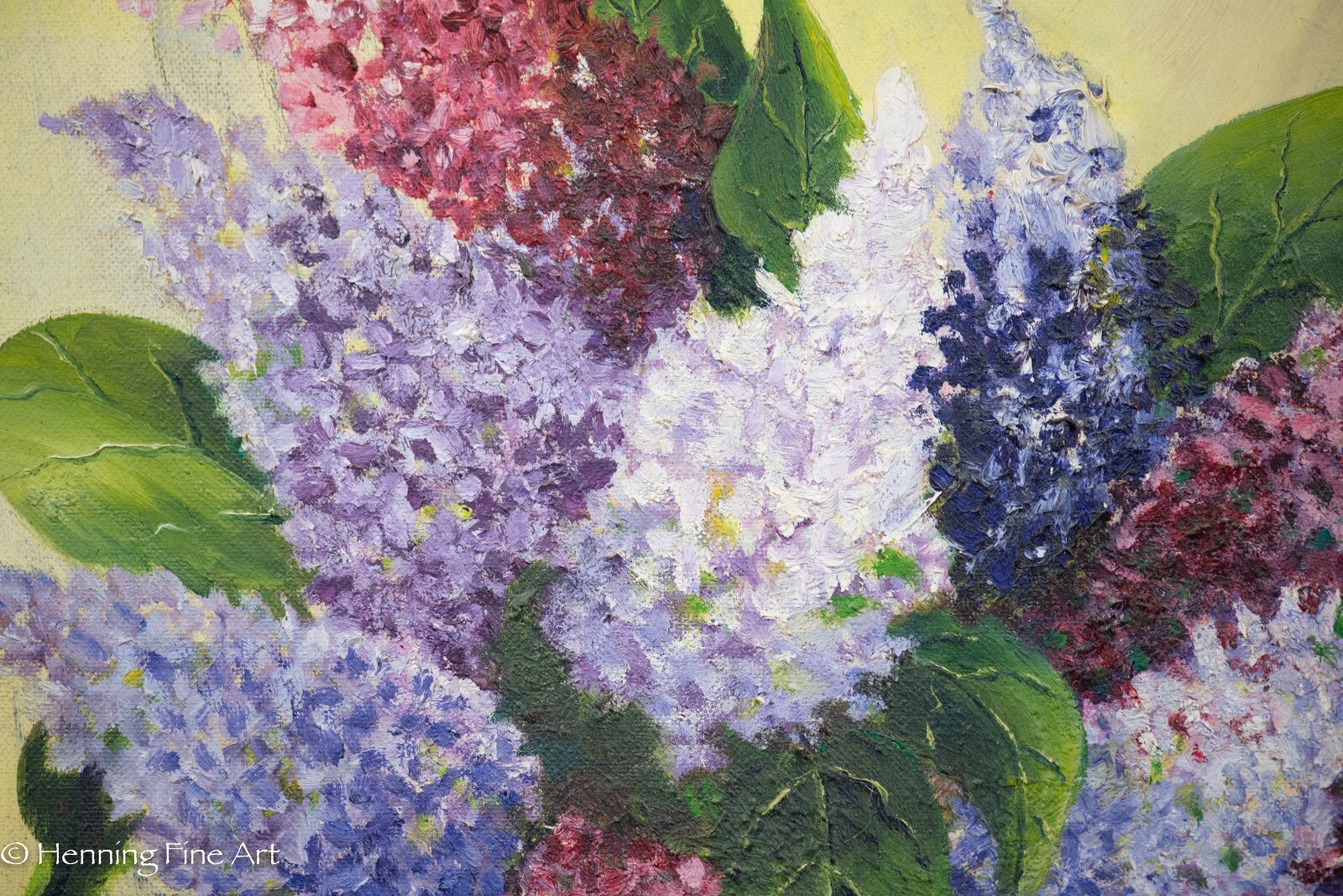 Beautiful Mid Century Oil Painting of Lilac Floral Still Life Signed & Fine!