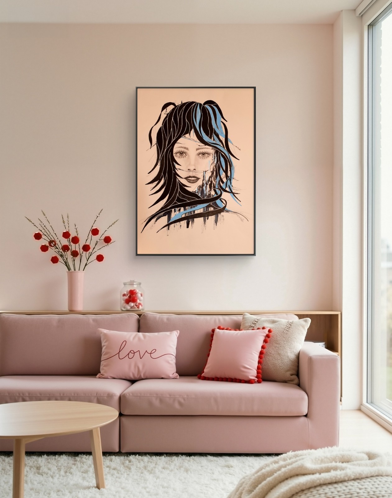 MODERN EXPRESSIONIST PORTRAIT 16×23 ORIGINAL PAINTING GALLERY PAPER ABSTRACT ART