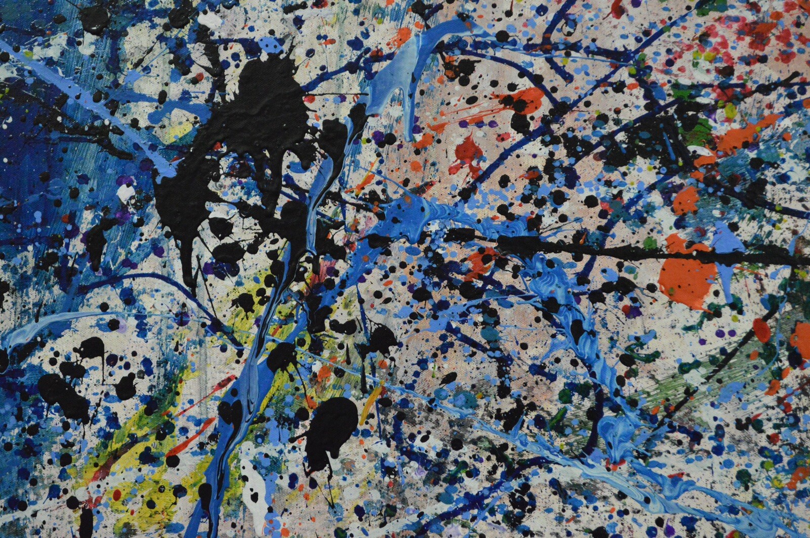Jackson Pollock style Professional Painting 84”X62” (7 Foot) Abstract Modern XL