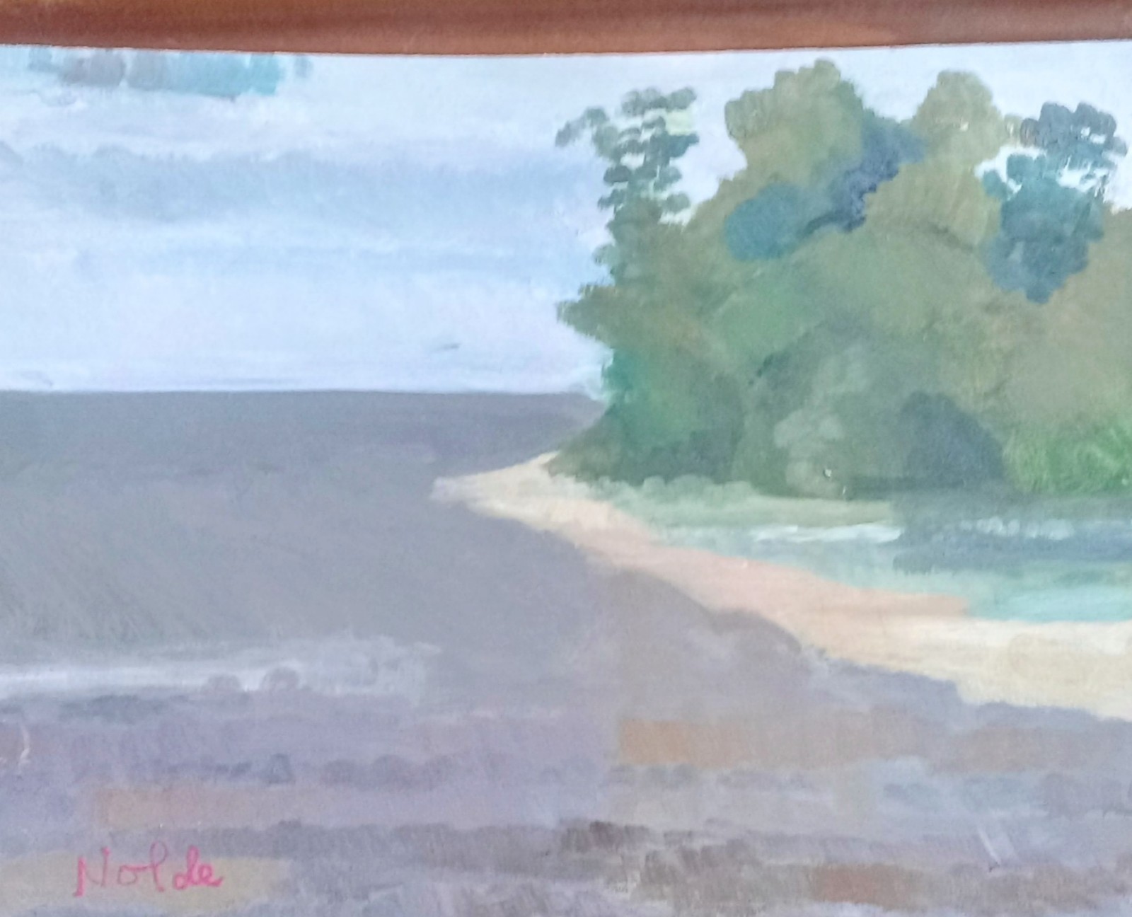Emil Nolde German Watercolor Expressionist «Die Brucke» European Seascape