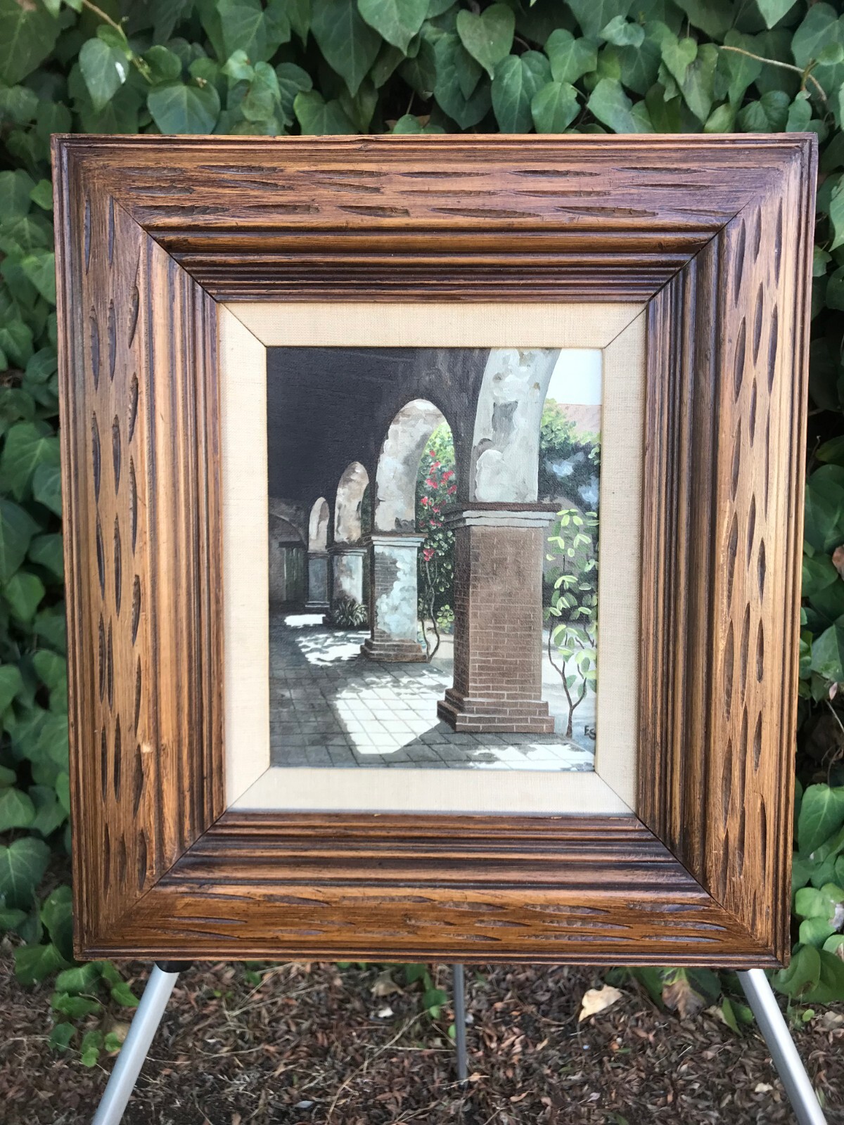EUGENE SCHMIDT Original CALIFORNIA LANDSCAPE MODERN San Juan Capistrano Mission