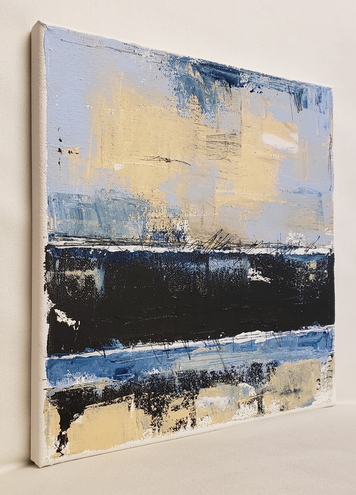 No.636 Original Abstract Modern Minimal Texturd Art Painting By K.A.Davis