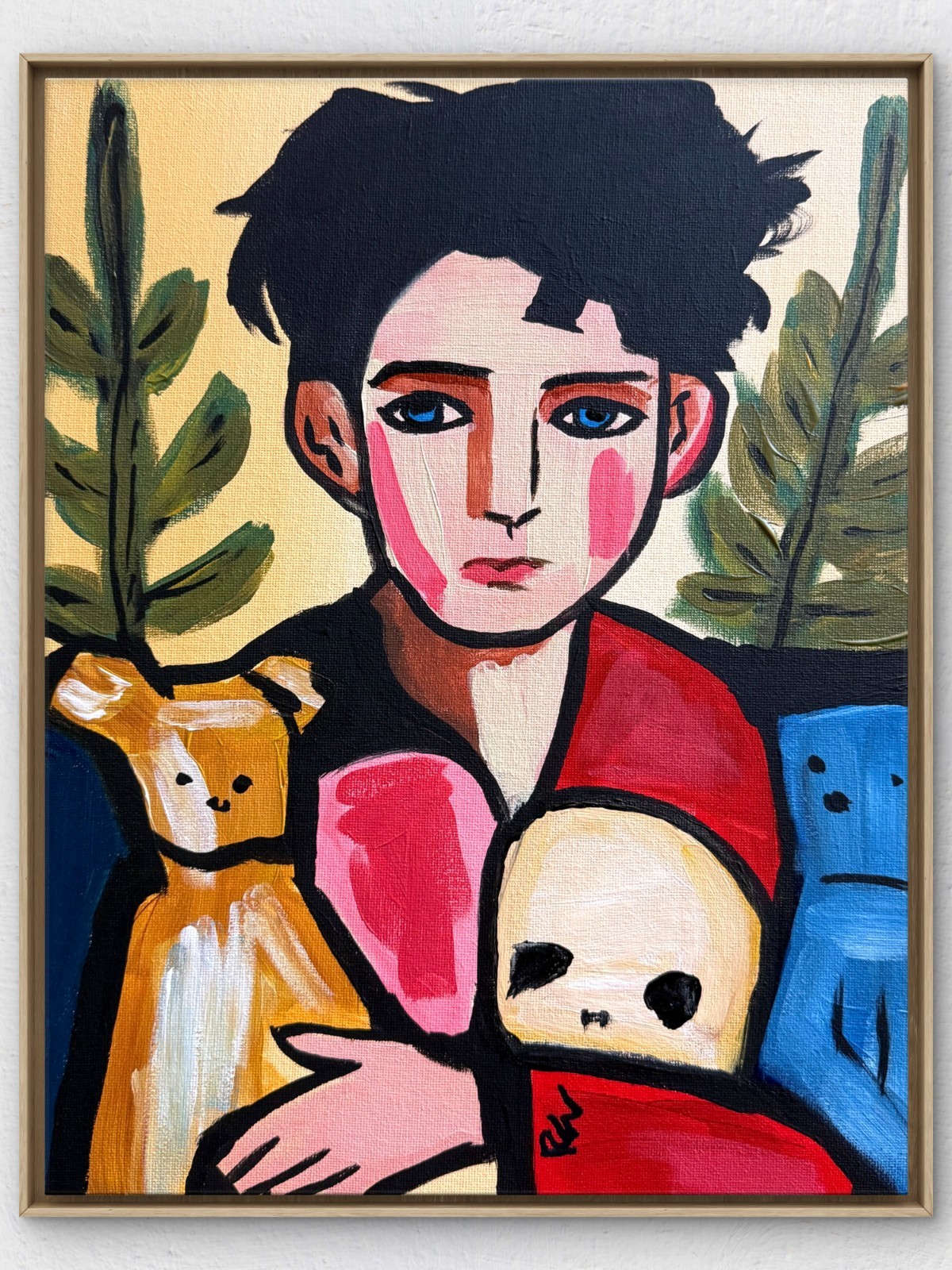 Original Expressionist Hand Painted 11×14 Acrylic Signed Canvas Art Memento Mori