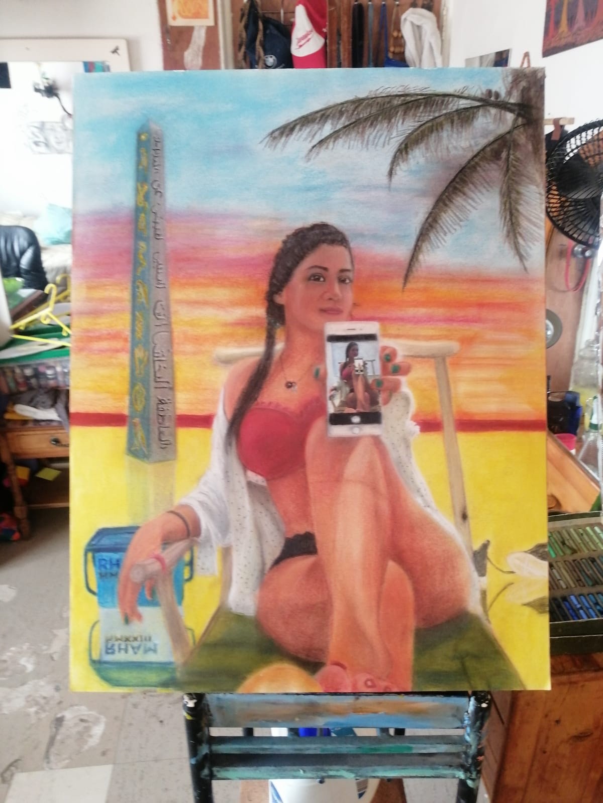 Alexandra, lust at its most sensory expression. Pastel on Carson paper
