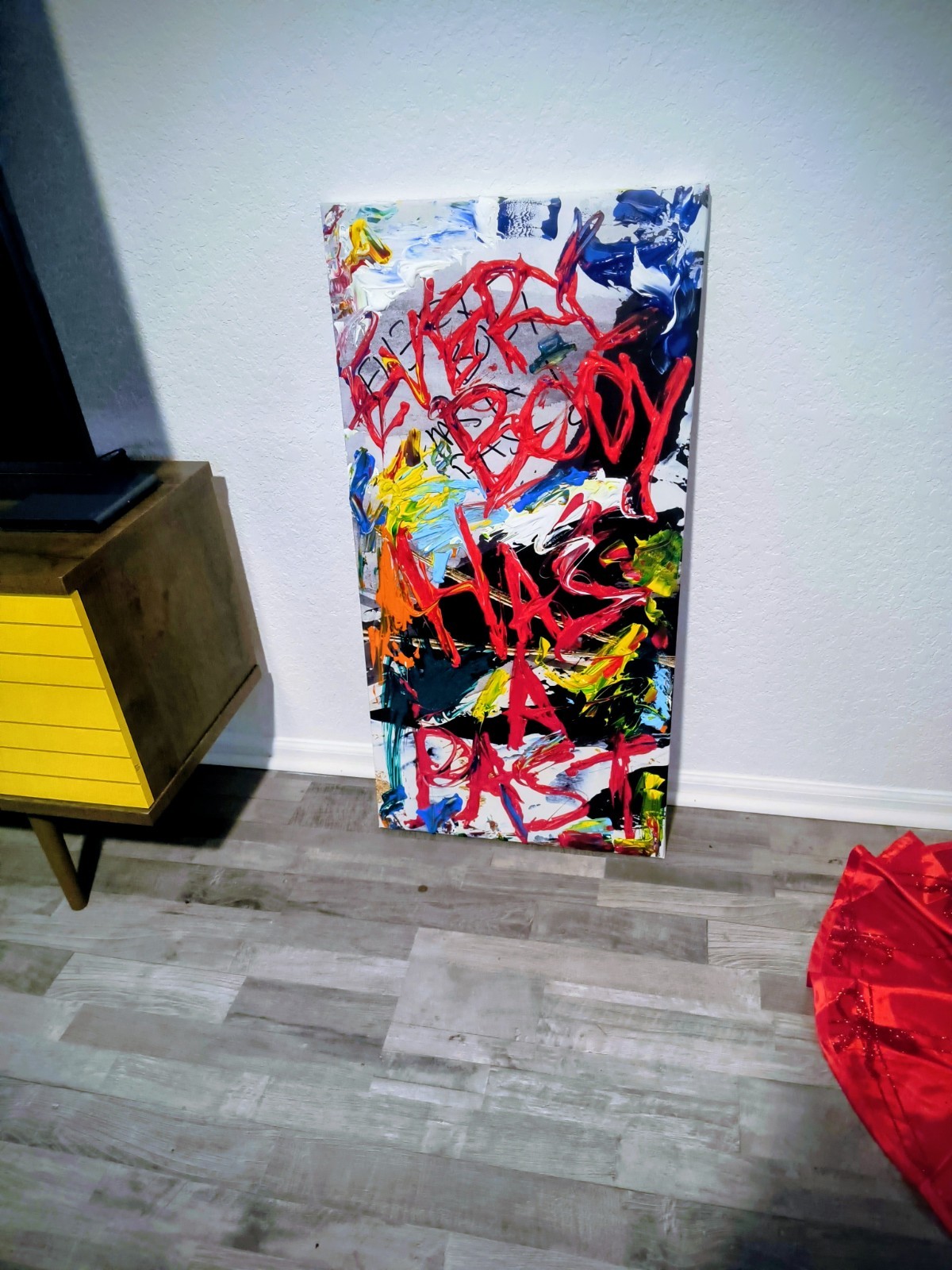Everybody, Trey Coppland. Abstract Acrylic24+36 inches, painting Signed OOAK