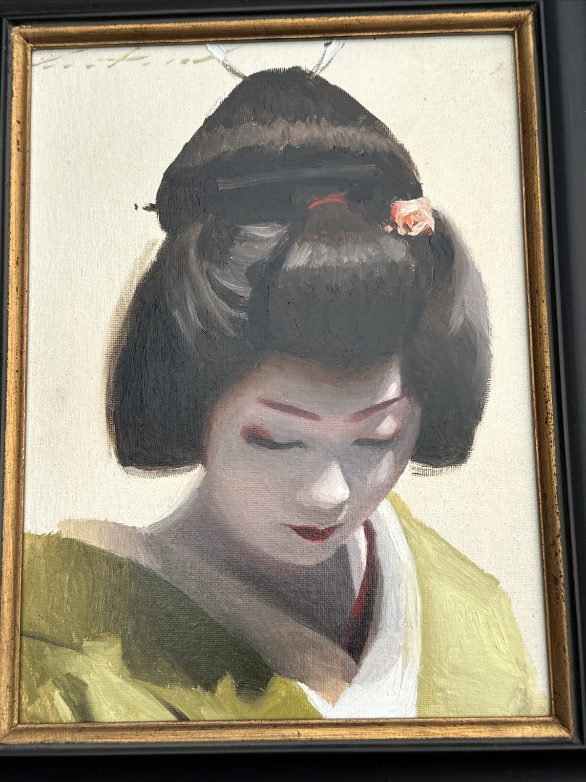 PHIL COUTURE PAINTING PORTRAIT LISTED FAMOUS JAPANESE WOMAN PRETTY FEMALE MODEL
