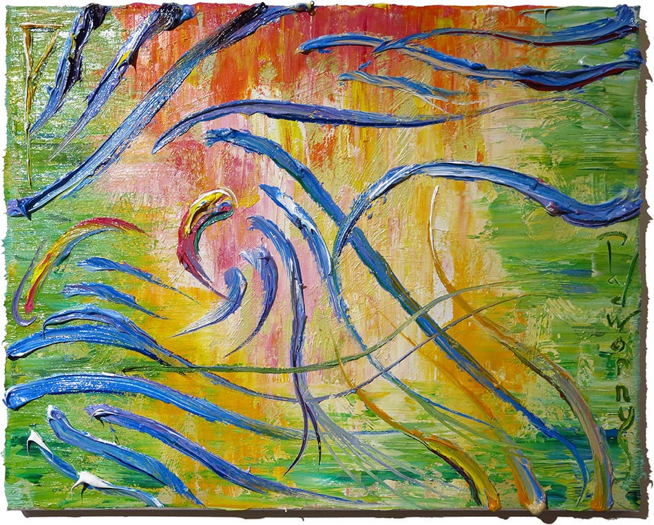 Original Landscape Oil Painting Modern Canvas Garden Flowers Nr Art Signed 16×20