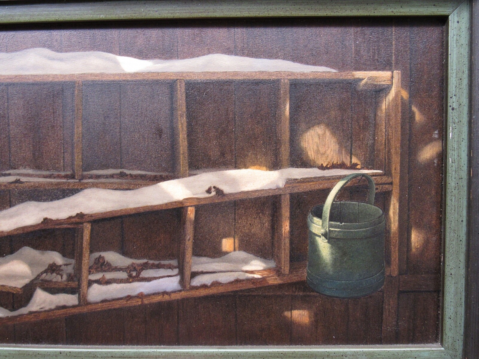 Paul Lipp Realist Still Life Ptg of Snowy Old Barn Listed Connecticut Artist