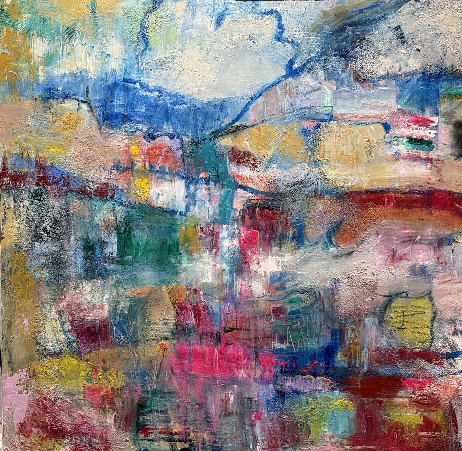 Original Oil Painting MBollen Large art abstract expressionist big painting