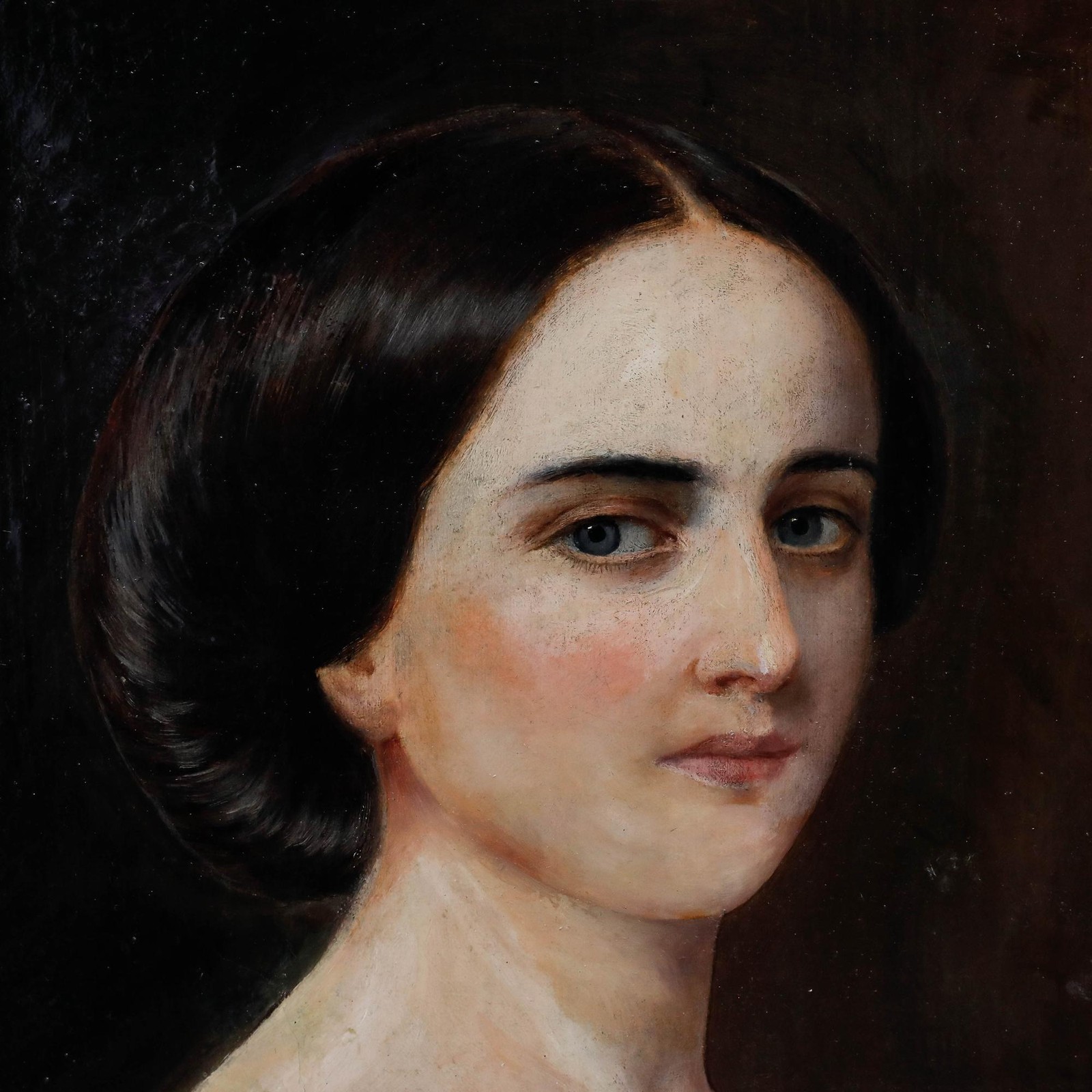 Mid 19th Century Oil – Portrait of a Fashionable Lady