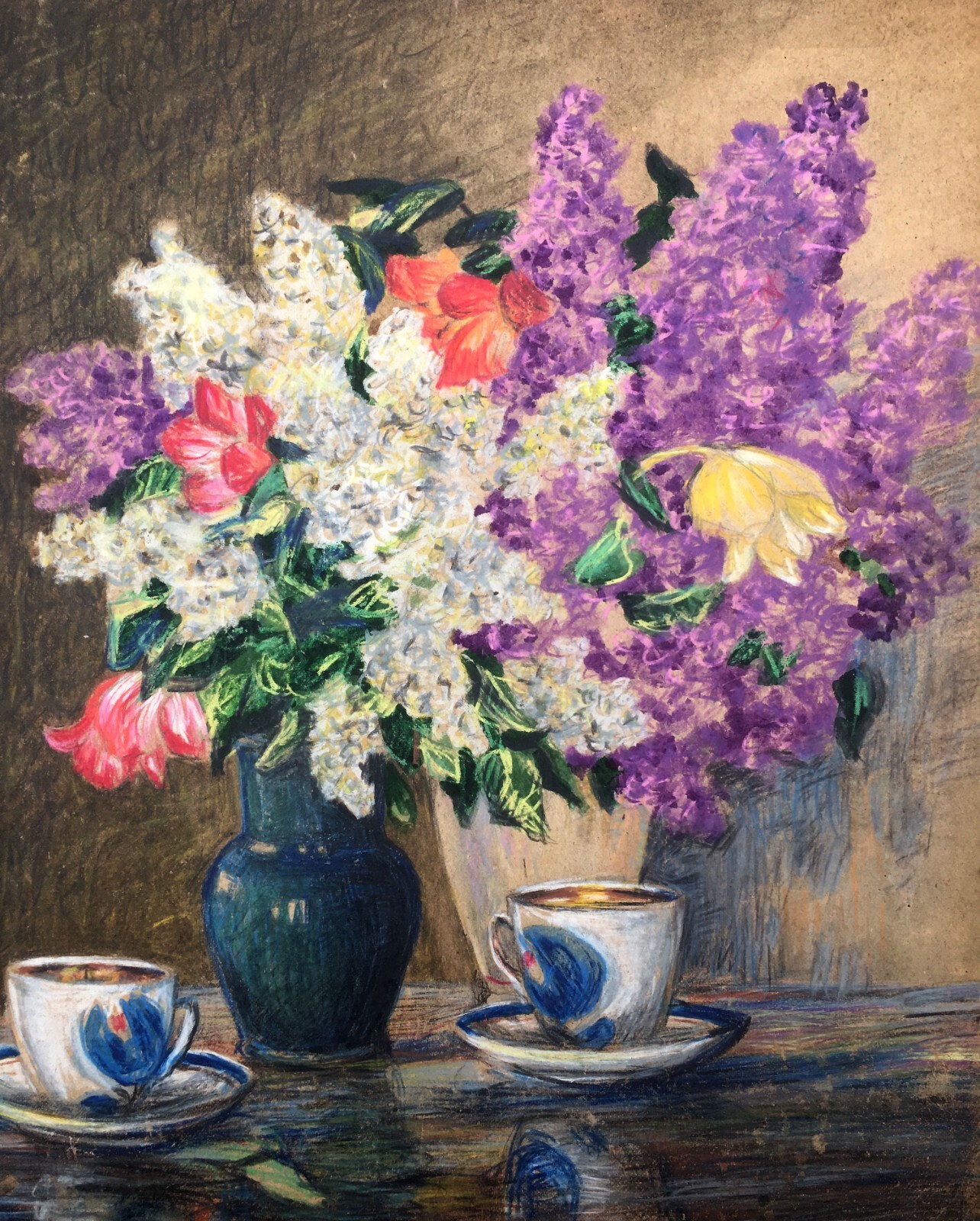 Watercolor painting Unframed Bouquet of Lilacs Cherkas A Home Decor Artwork n463