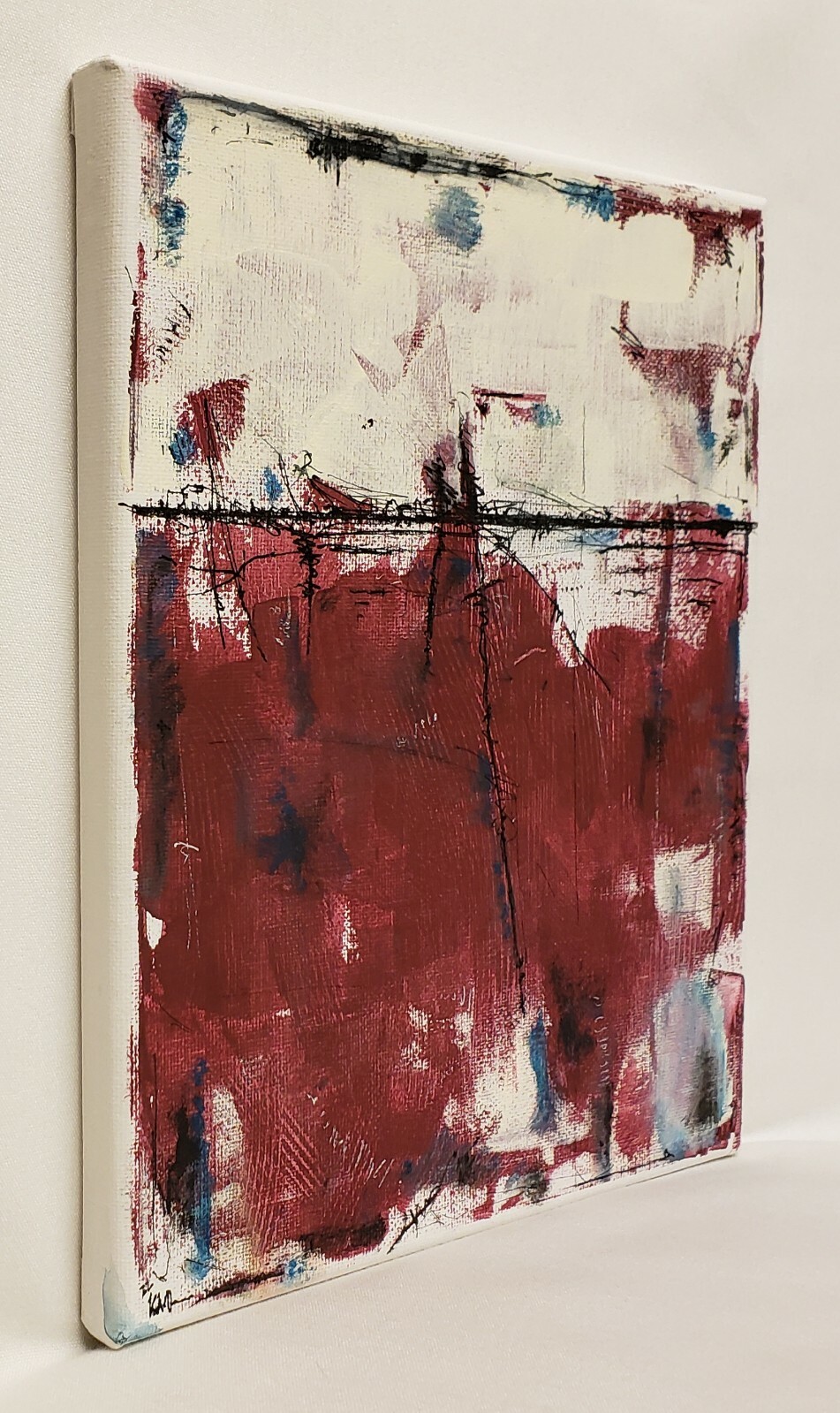 No.458 Original Abstract Modern Minimal Textured Painting/ Canvas By K.A.Davis