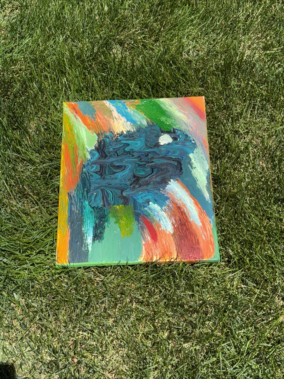Abstract Acrylic Painting 16×20 Inches Multi Color On Canvas Original Art
