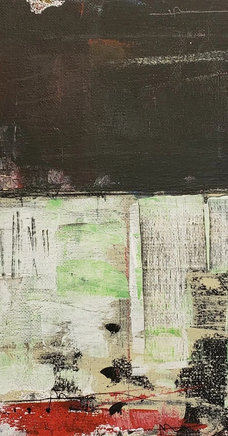 No.589 Original Abstract Modern Minimal Urban Textured Painting By K.A.Davis