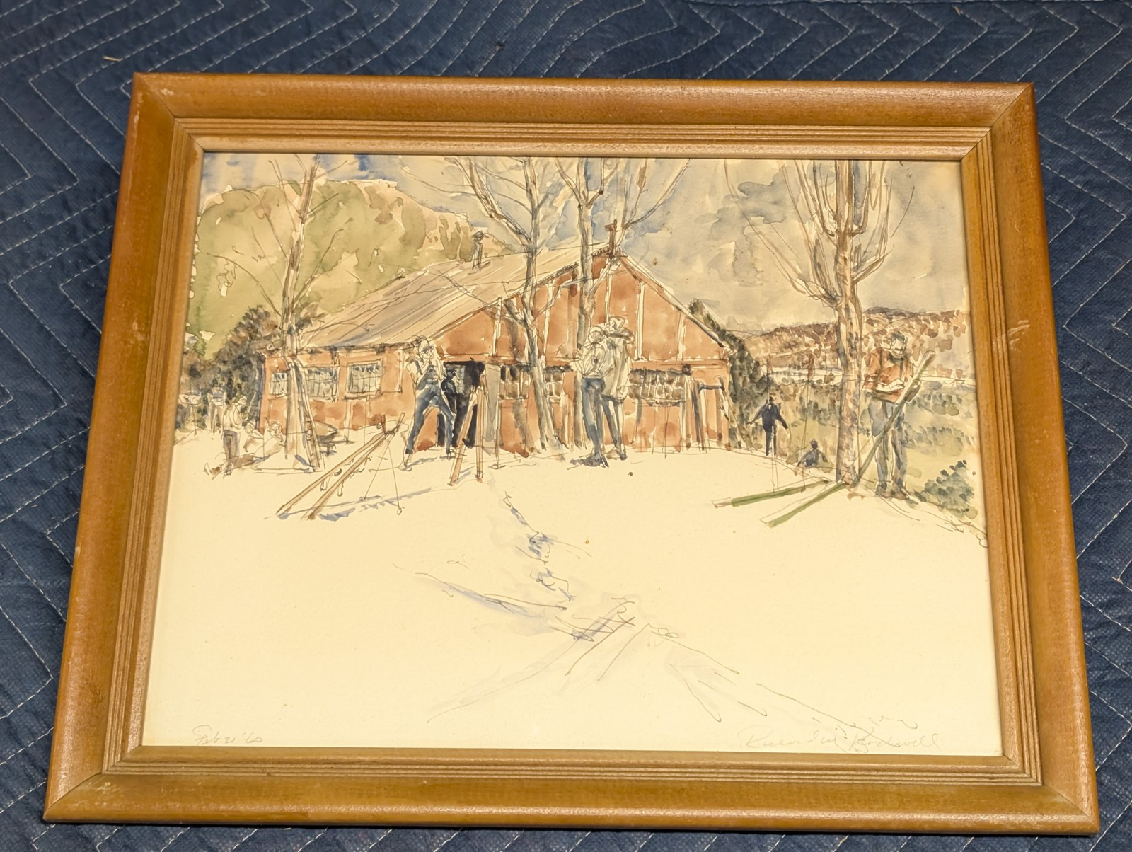 Vtg 1960 Dick Rockwell Comic Book Artist Ski Artwork Pine Top Vt Lost Area #2