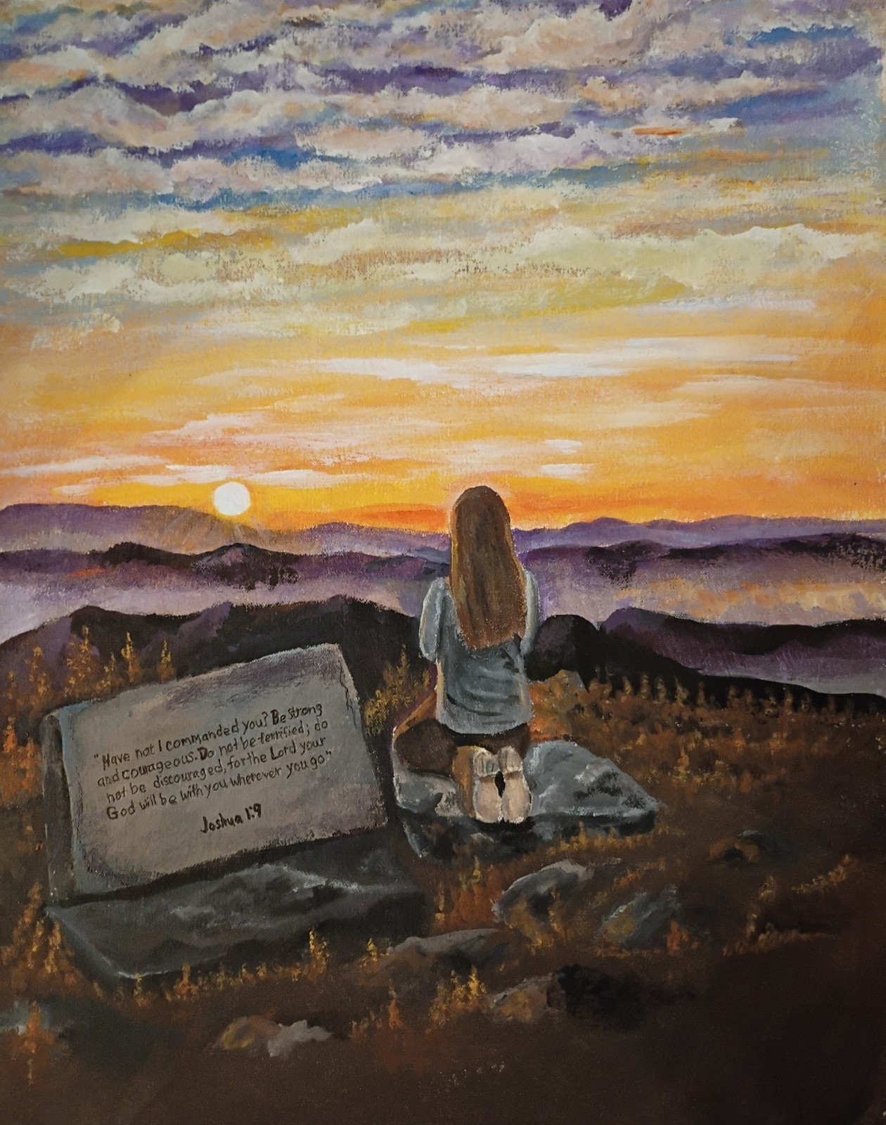 Joshua 1.:9 8×10 print on linen card stock