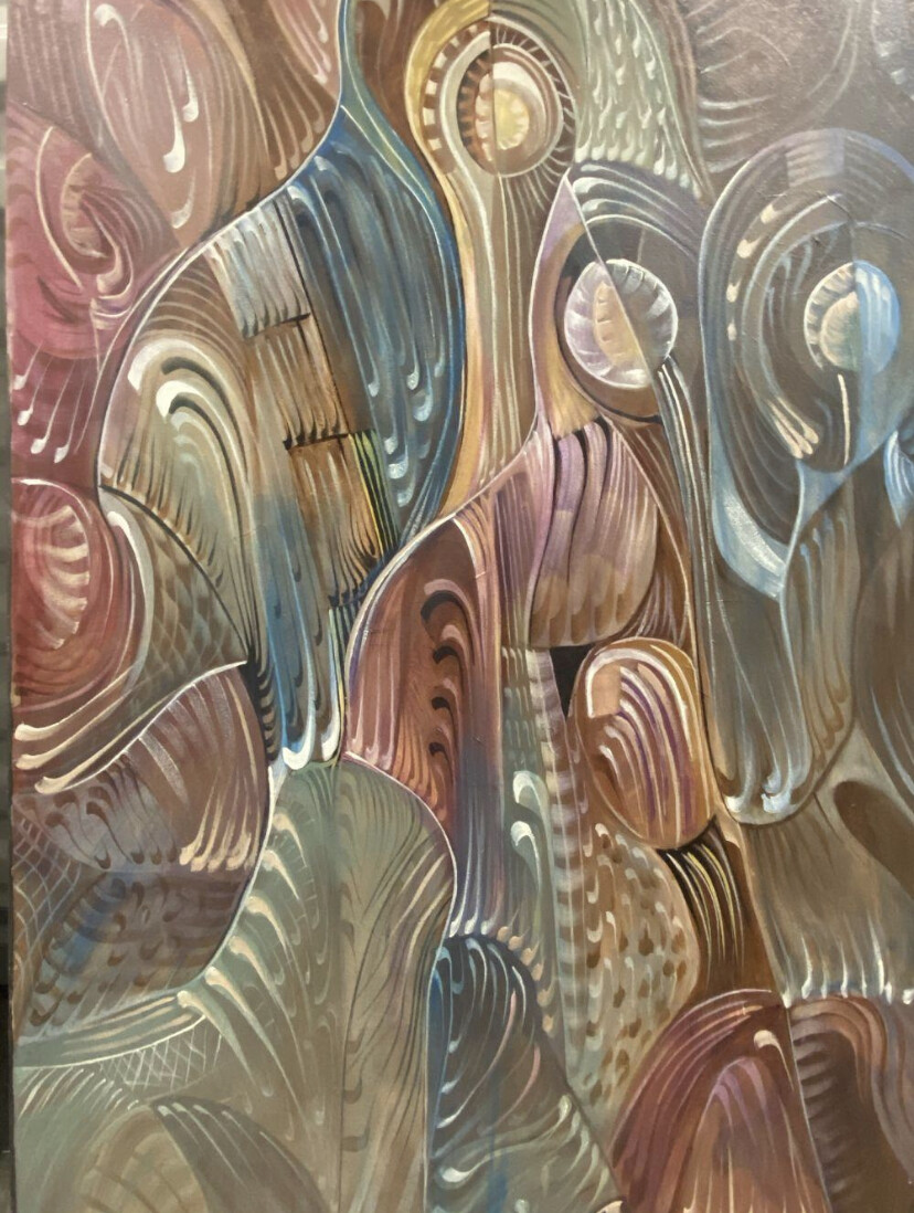 Daniel Morales Seres Dimensionales Painting 24-3/8″ W x 39-3/4″ H