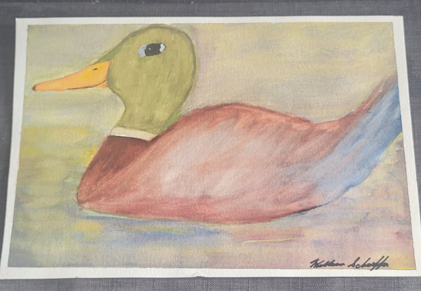 Original Mallard Watercolor by William Schaeffer 9×6 Painting
