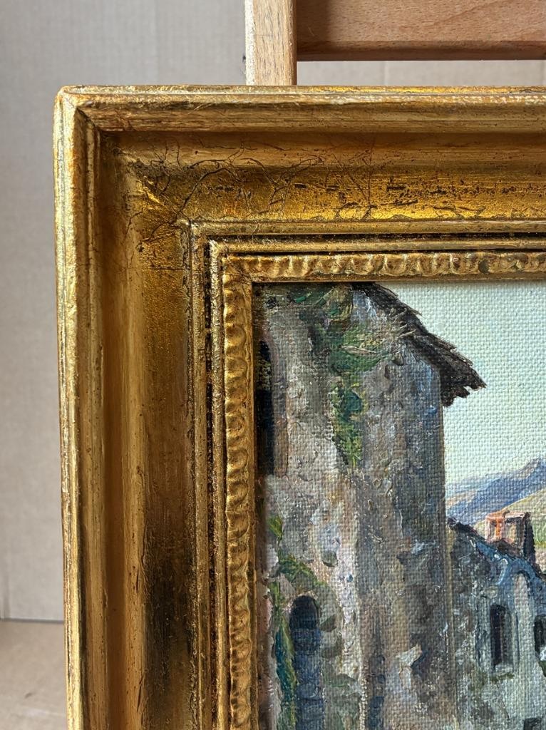 Gerhard Blom (1866) View from Civita d’Antino, Abruzzo. Italy. Dated. 1913 COA