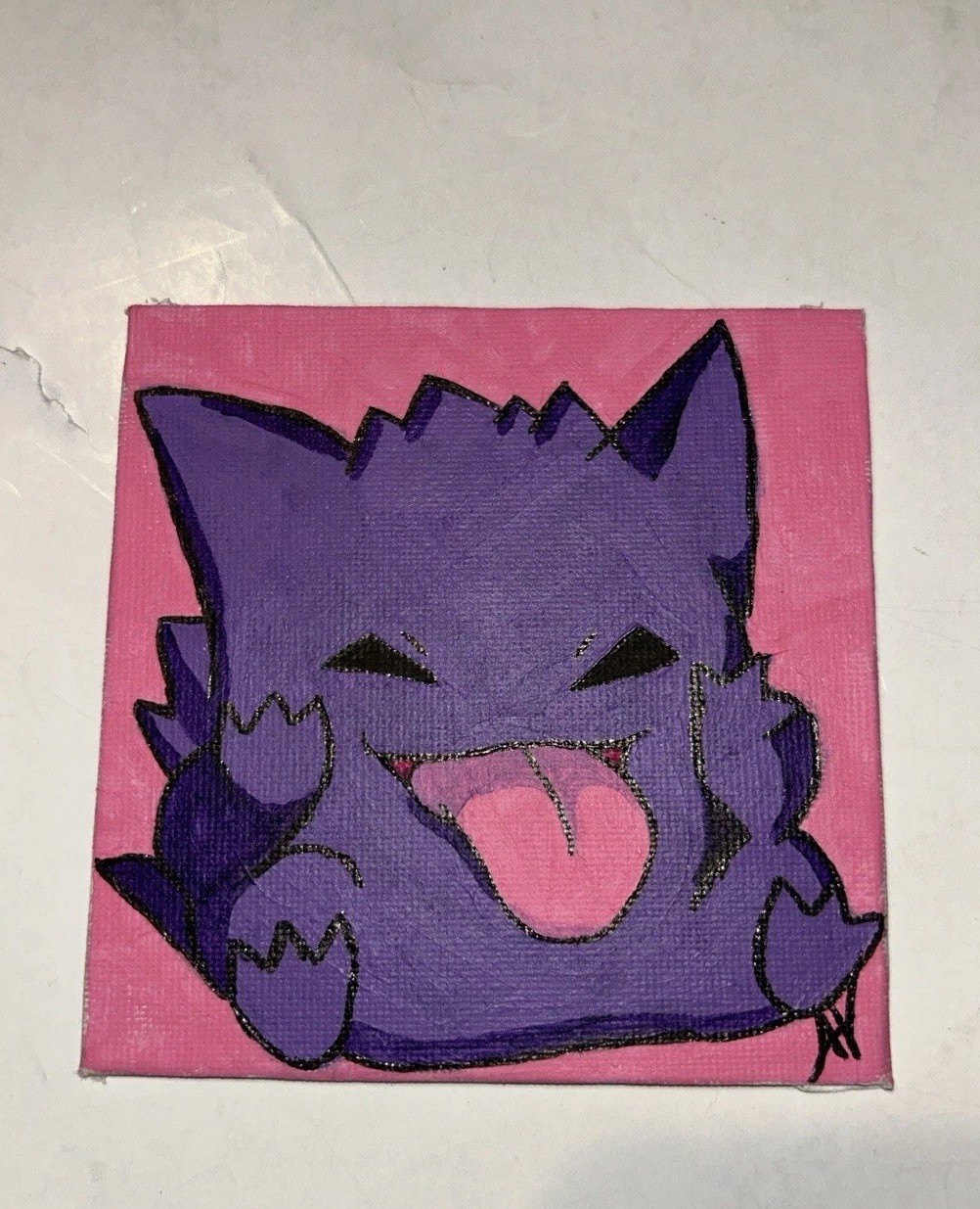 * Nintendo Pokémon Fan Wall Artwork Gengar 4×4 Canvas Acrylic Painting
