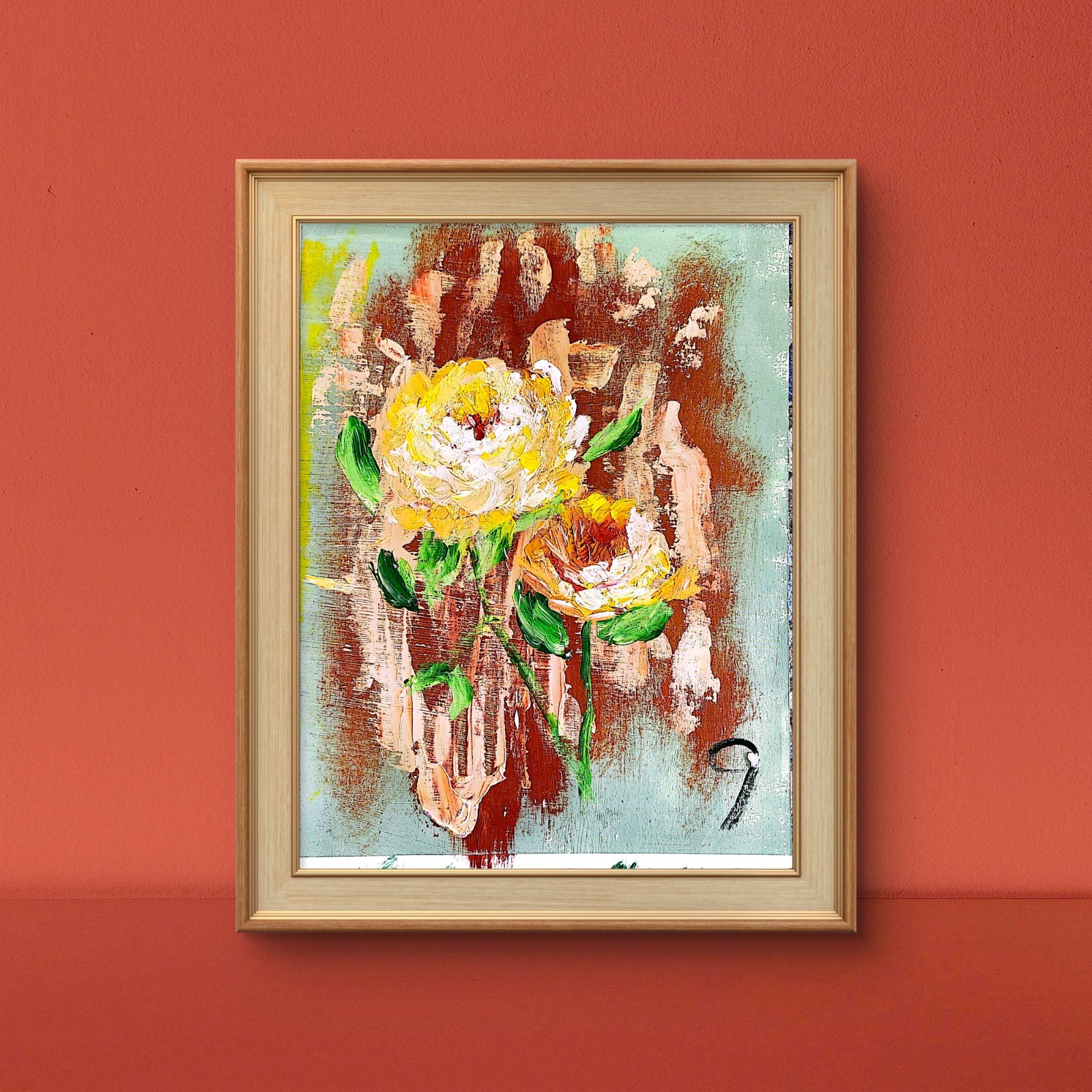 Roses Contemporary Expressionist Original Acrylic Painting
