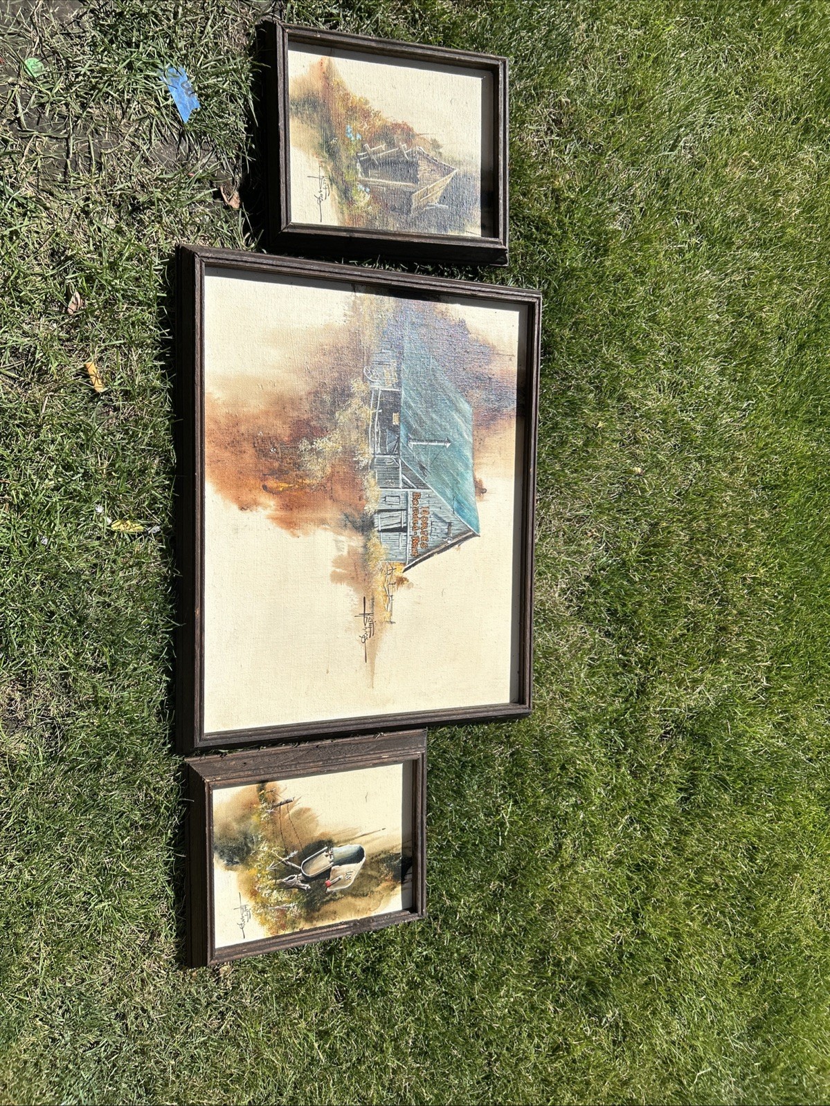 VINTAGE 3 PAINTINGS KEITH WINTERHAWK ADAMS BEAUTIFUL