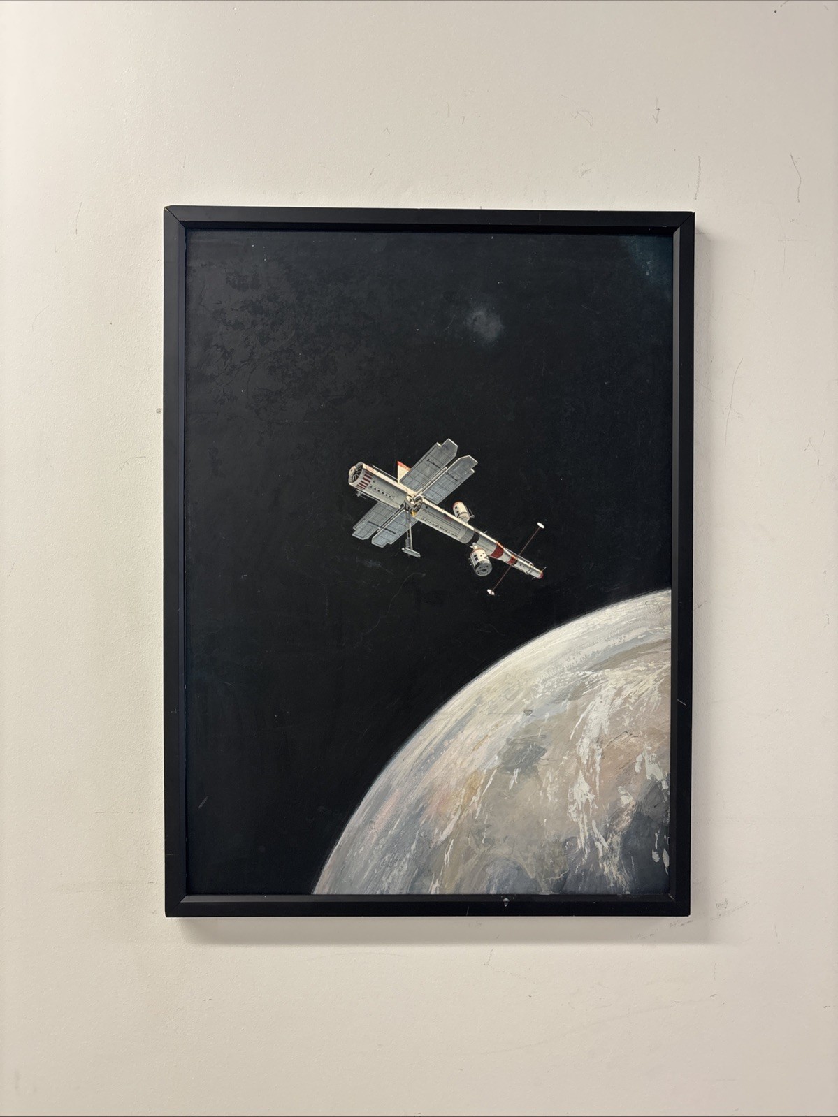 NASA Space Station 1950s/1960s Illustration Painting Aerospace Program Space