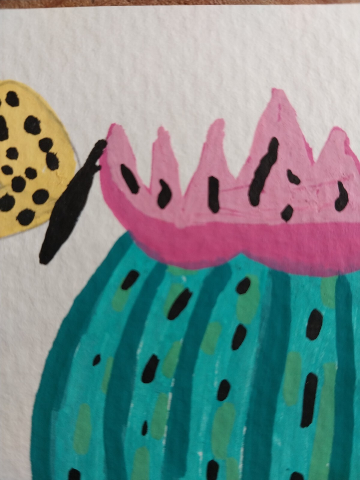 GAT PAINTINGS IMPRESSIONISM ORIGINAL COLLECTIBLE WHIMSICAL BOTANICAL CACTUS