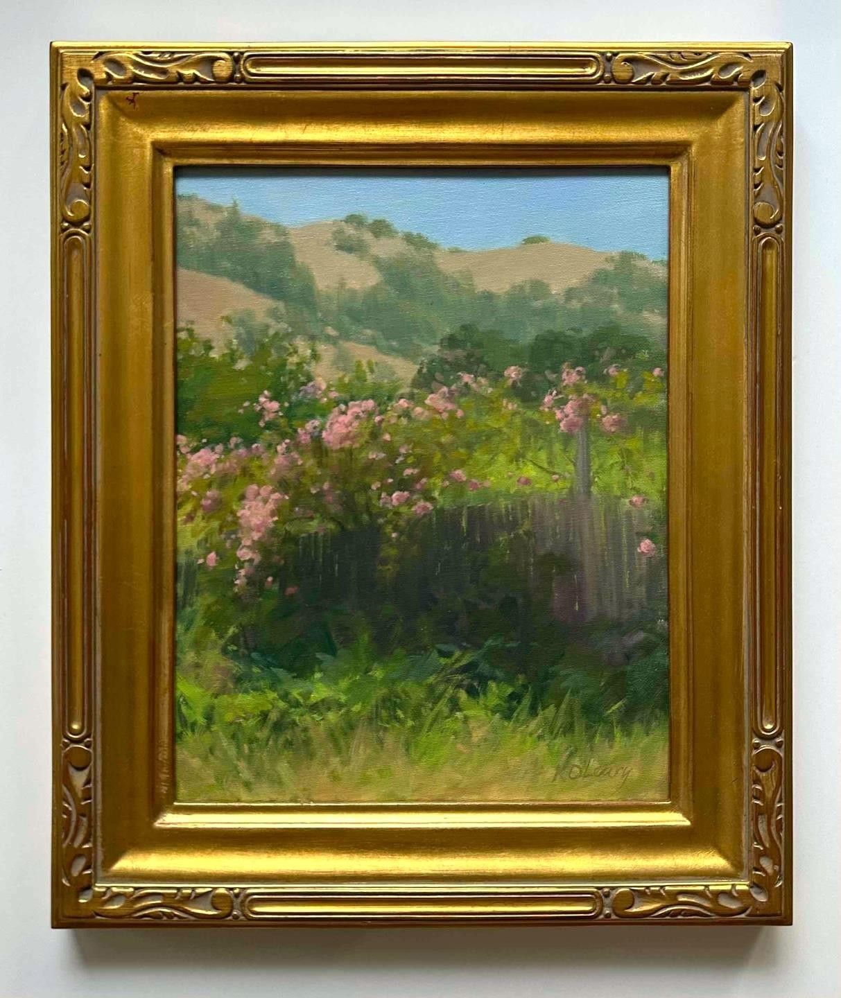 Kathy O’Leary -«Over the Garden Fence» -Original California Plein Air Landscape