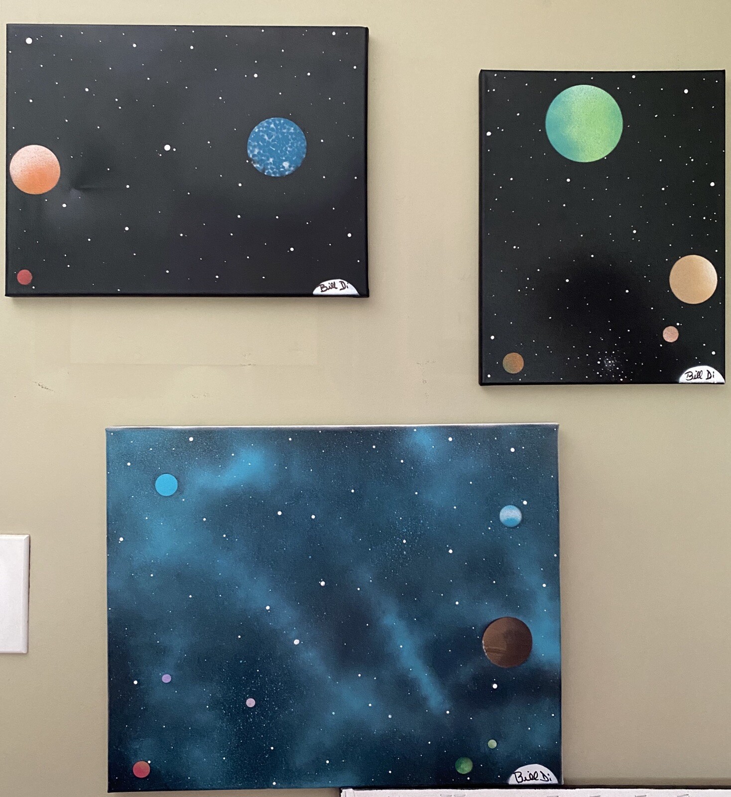 Space Paintings from the Galaxy Collection (3 Piece Set)
