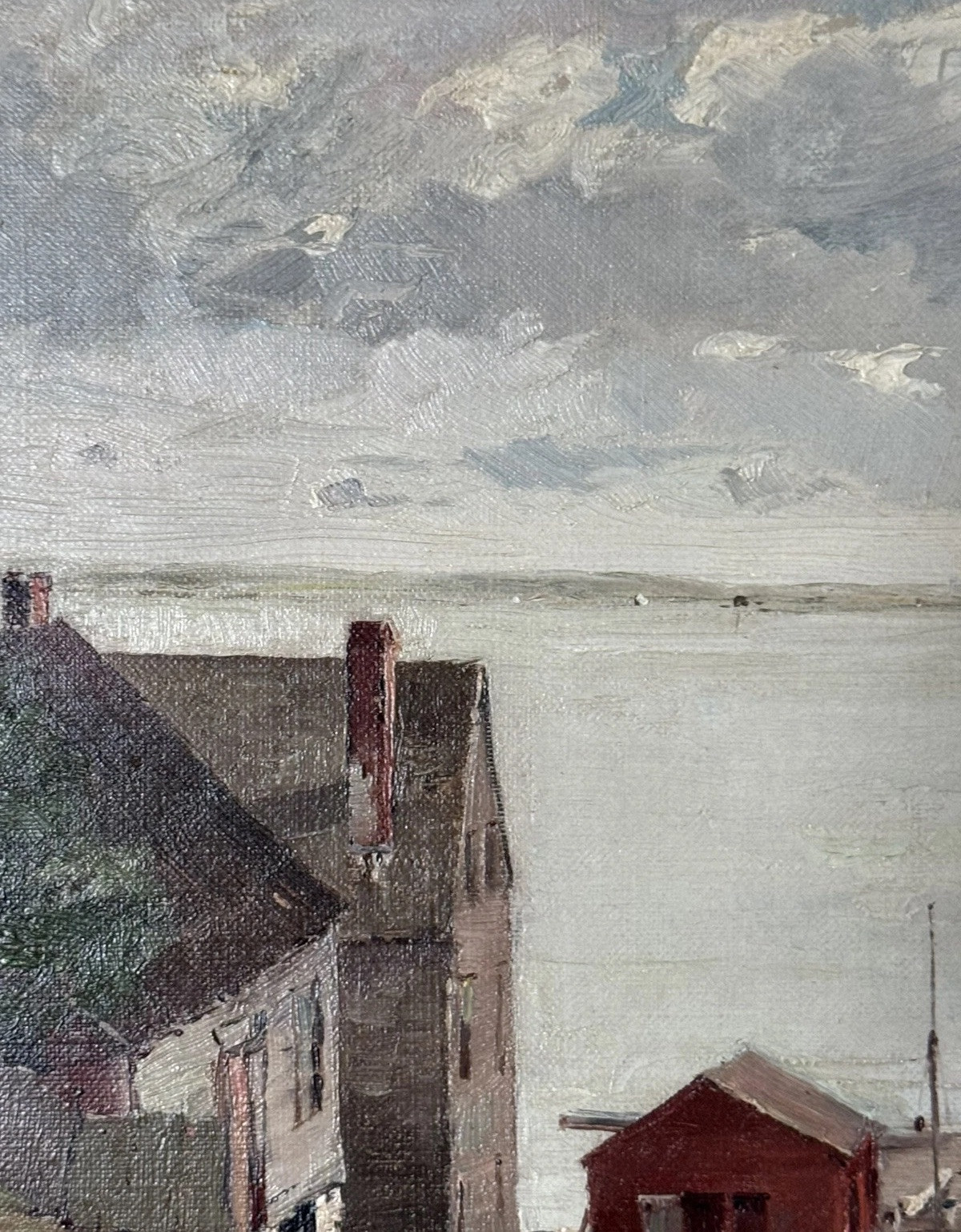 Charles E. L. Green American Massachusetts Boston Coastal Fishing Village