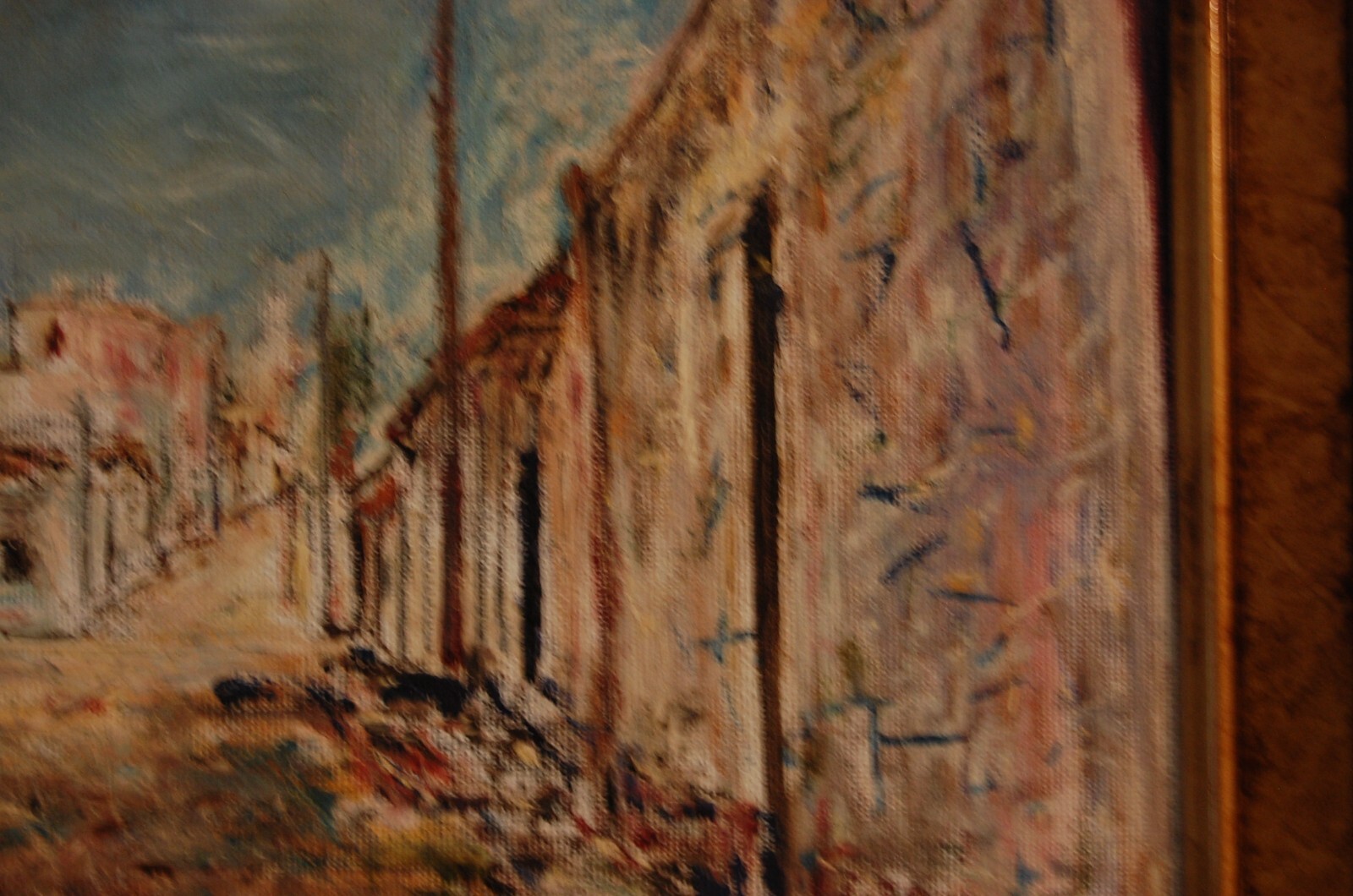 FRAMED SIGNED ORIGINAL OIL COLONIAL STREET OLD HAVANA, CUBA ARTIST: HECTO VIDAL