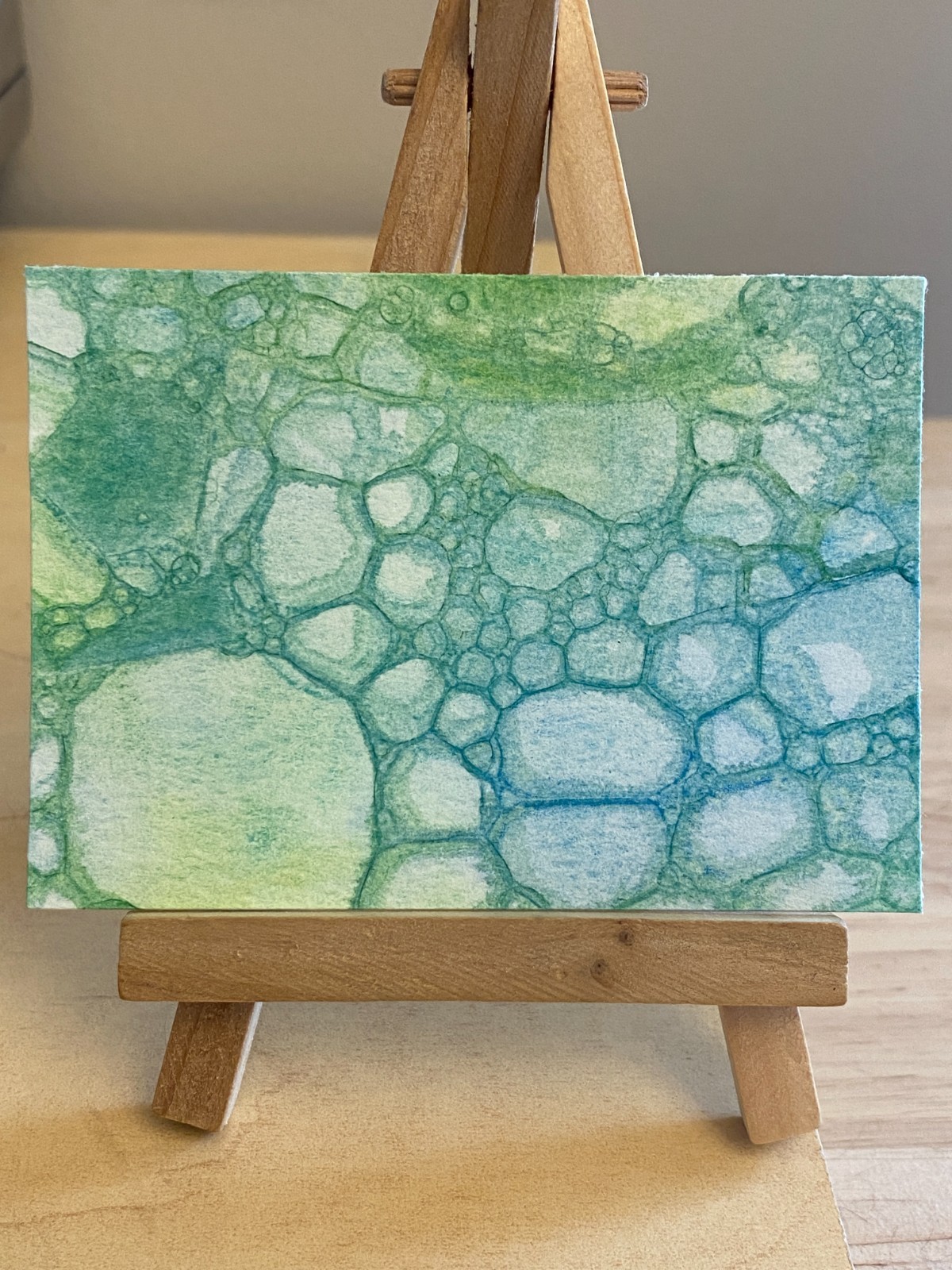 ACEO original watercolor 3.5in x 2.5in «Tranquility» by Angel Rose