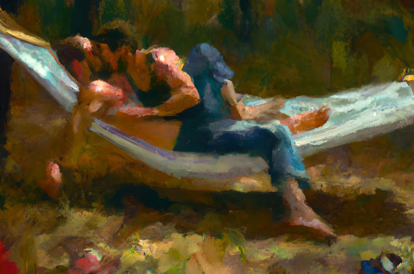 Original gay LGBTQ art giclée painting «Hammock Lovers 1» signed/numbered