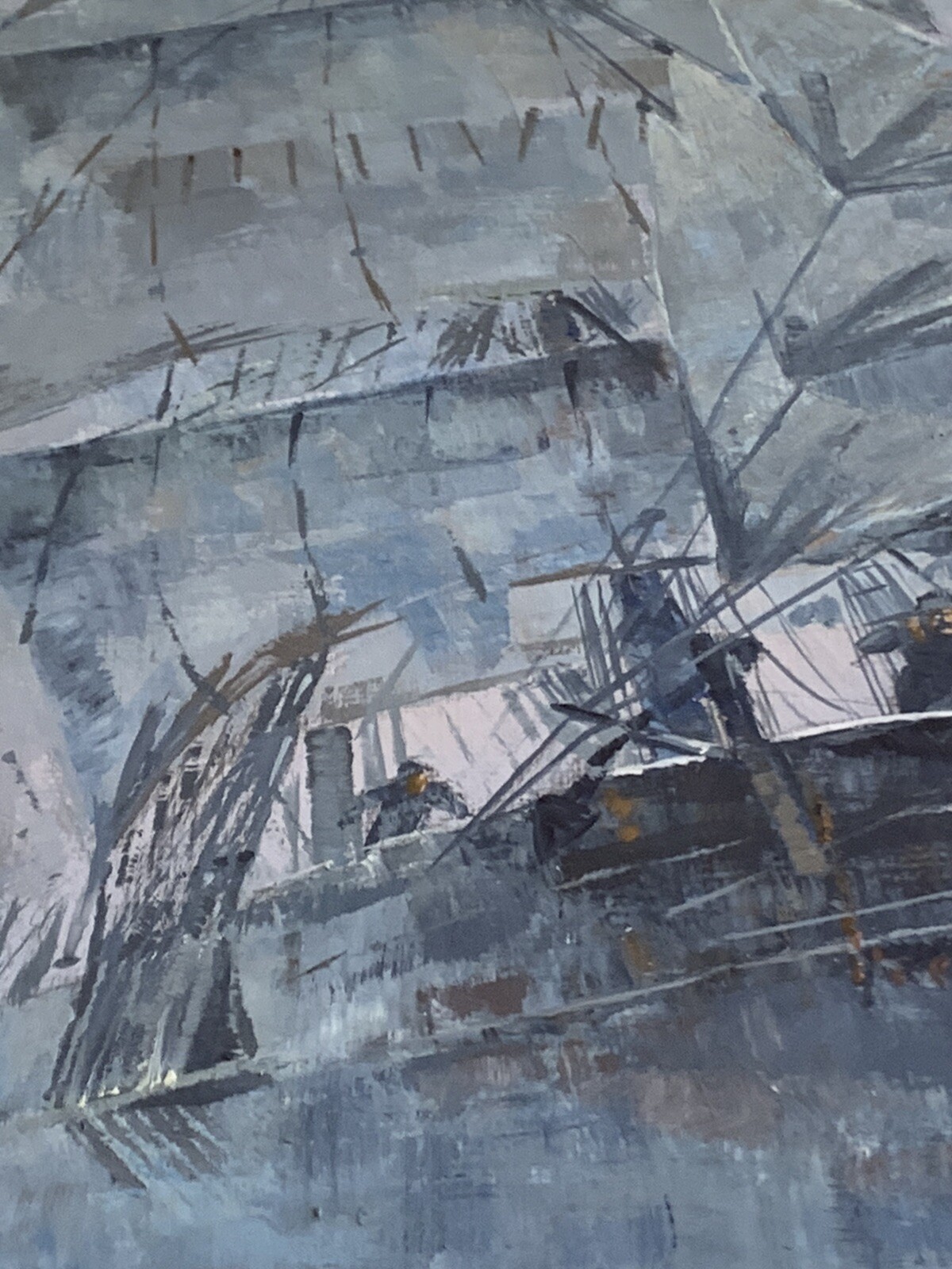 Ben Neill 1914-2001 Flying Cloud Clipper Ship *ORIGINAL* 20”x24” Oil On Board