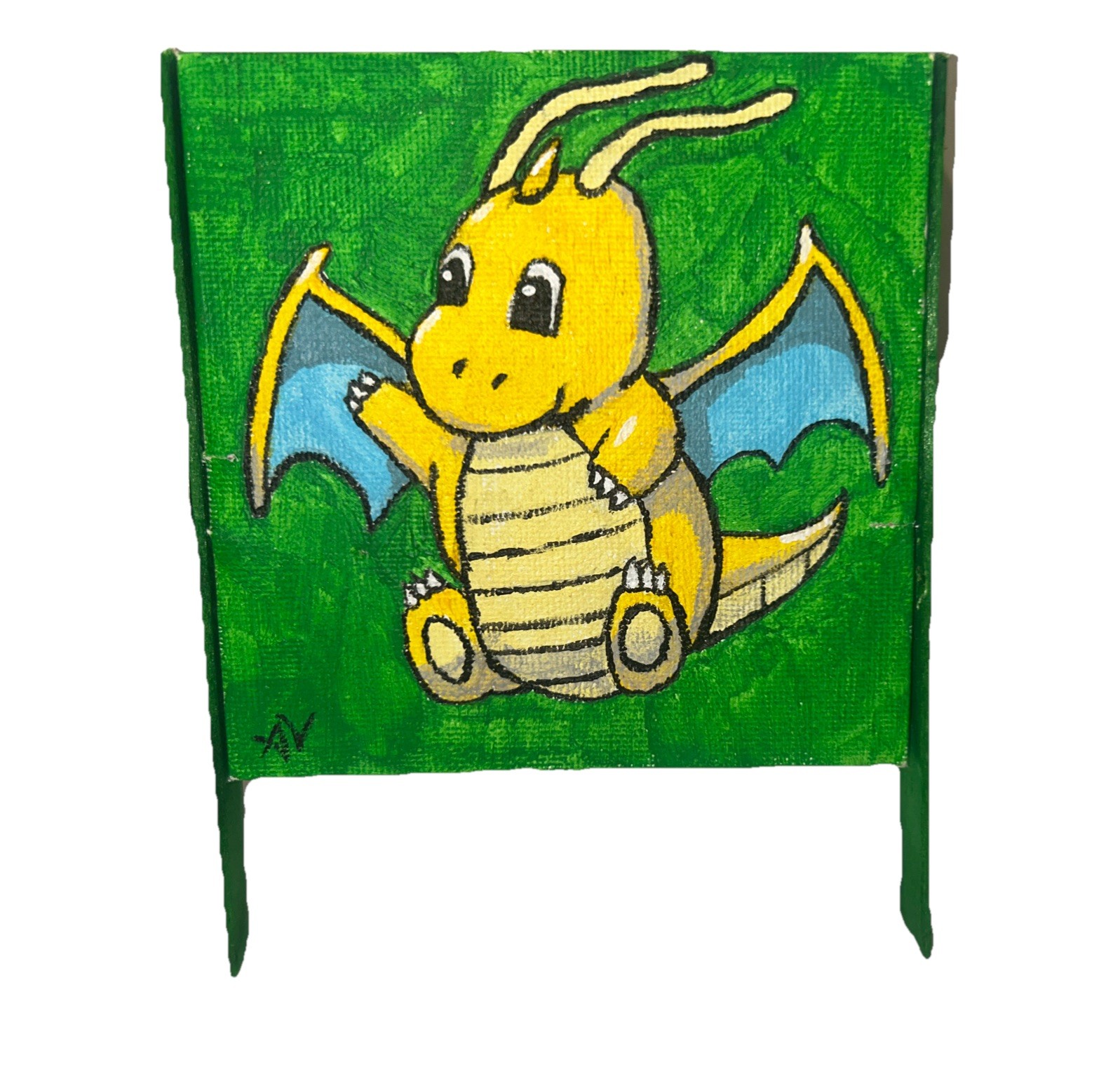 *Nintendo Pokémon Fan Wall Artwork Dragonite 4×4 Canvas Acrylic Picture Painting