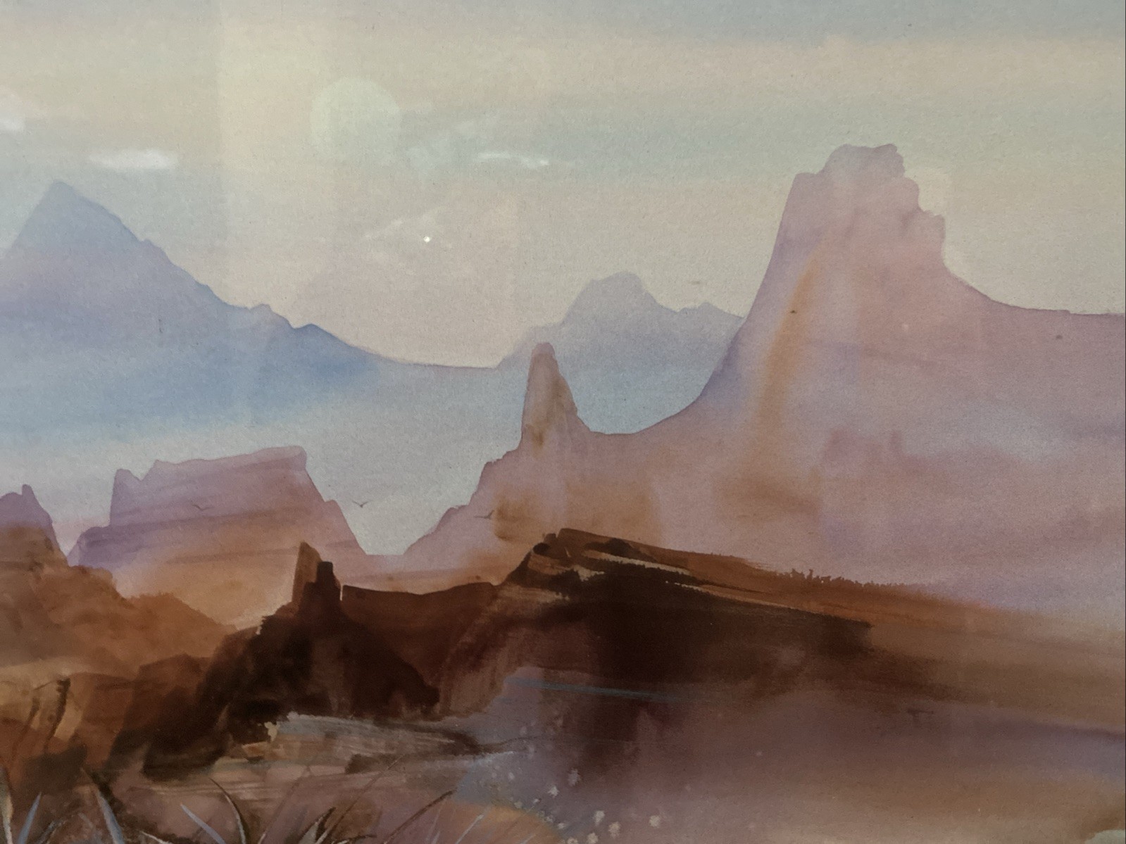 Jim Prindiville Original Watercolor «Sonoran Desert» 11.5×15.5in. print.