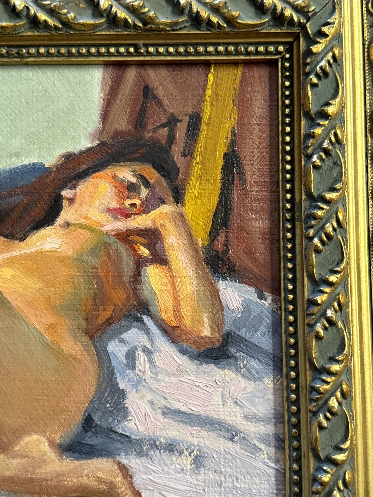 FINEST TOM HAAS PAINTING NUDE FEMALE WOMAN MODEL DRAWSEY THOUGHTS LISTED FAMOUS