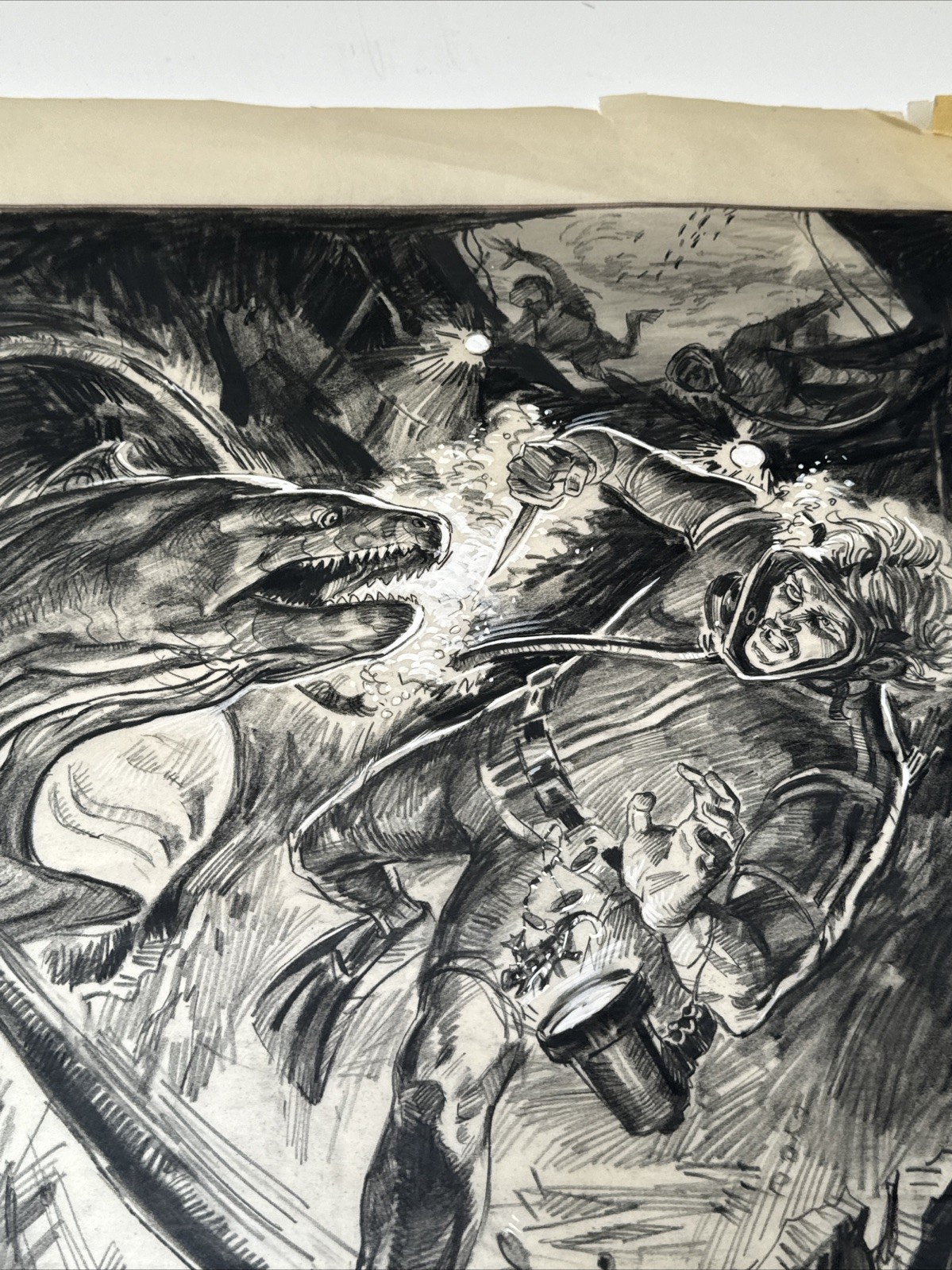 DAN GOOZEE DRAWING PAINTING STUDY ILLUSTRATION FAMOUS SCUBA DIVERS UNDER THE SEA